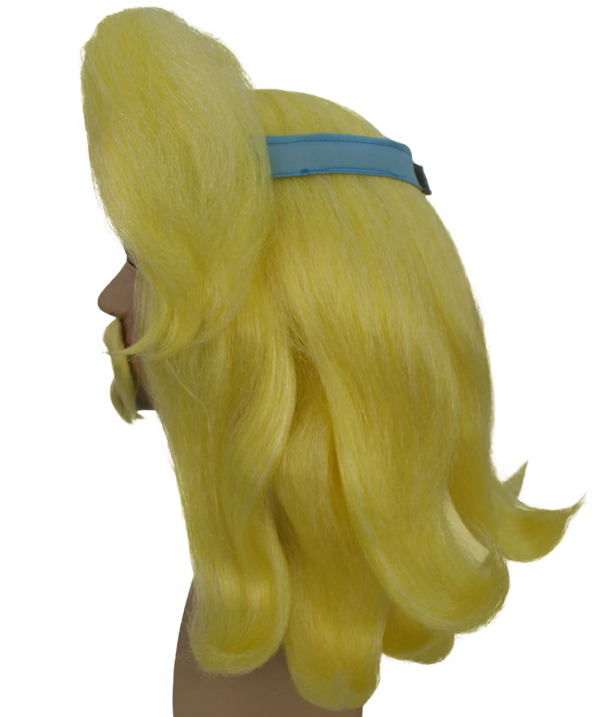 HPO Adult Men's Tv Show African-American Villain Yellow Wig I Perfect for Halloween I Flame-retardant Synthetic Fiber