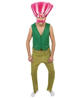 HPO Adult Men's Unleash Your Fun with Our Vibrant Troll Costume and Wig Bundle | ideal for Halloween, costume parties | and themed events! Stand out and spread joy with this unique ensemble!