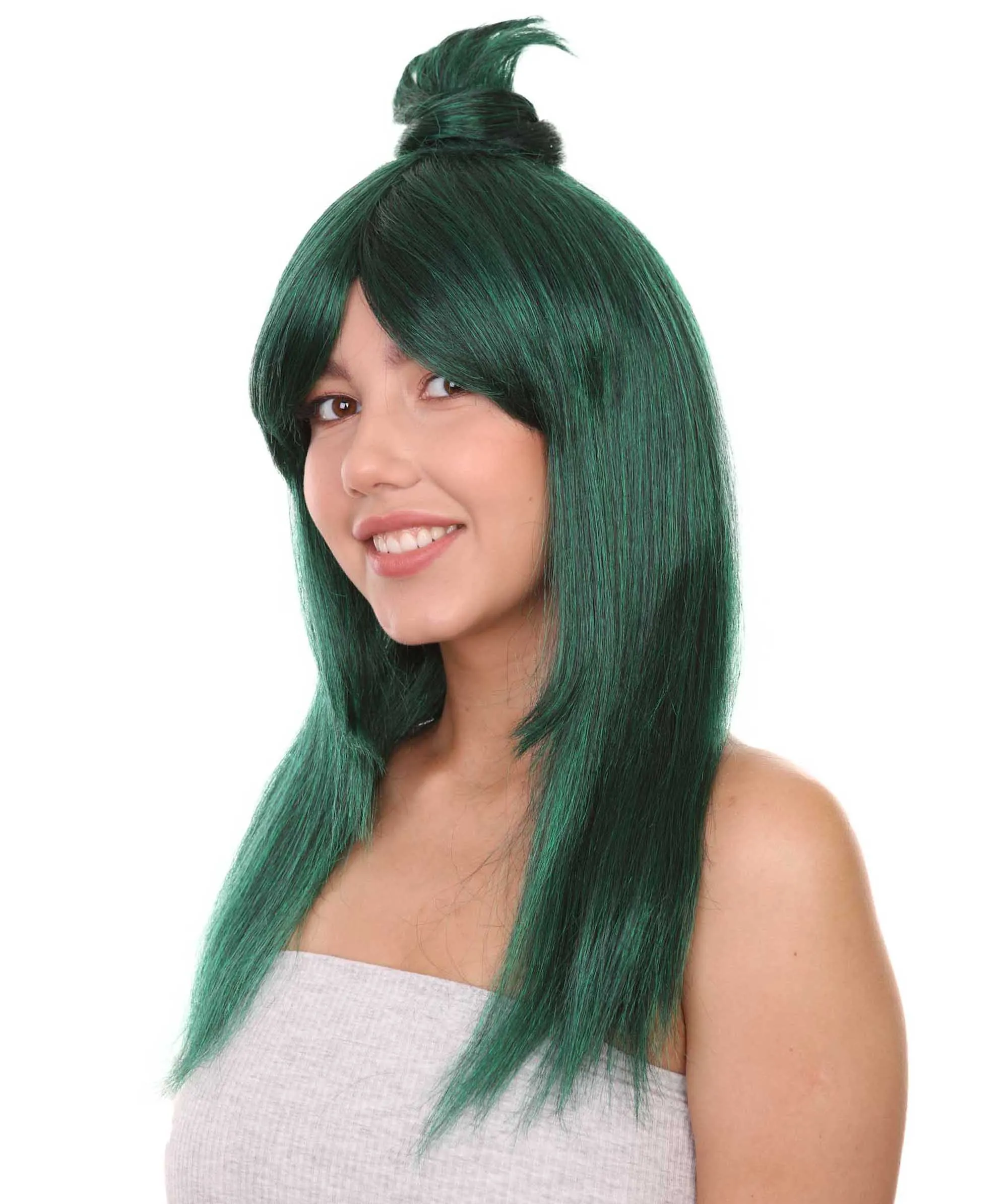 HPO Adult Women's 22" Inch Long Length Straight Halloween Cosplay Anime Hero Mother Wig, Synthetic Soft Fiber Hair, Perfect for your next Conventiton and Party! | HPO