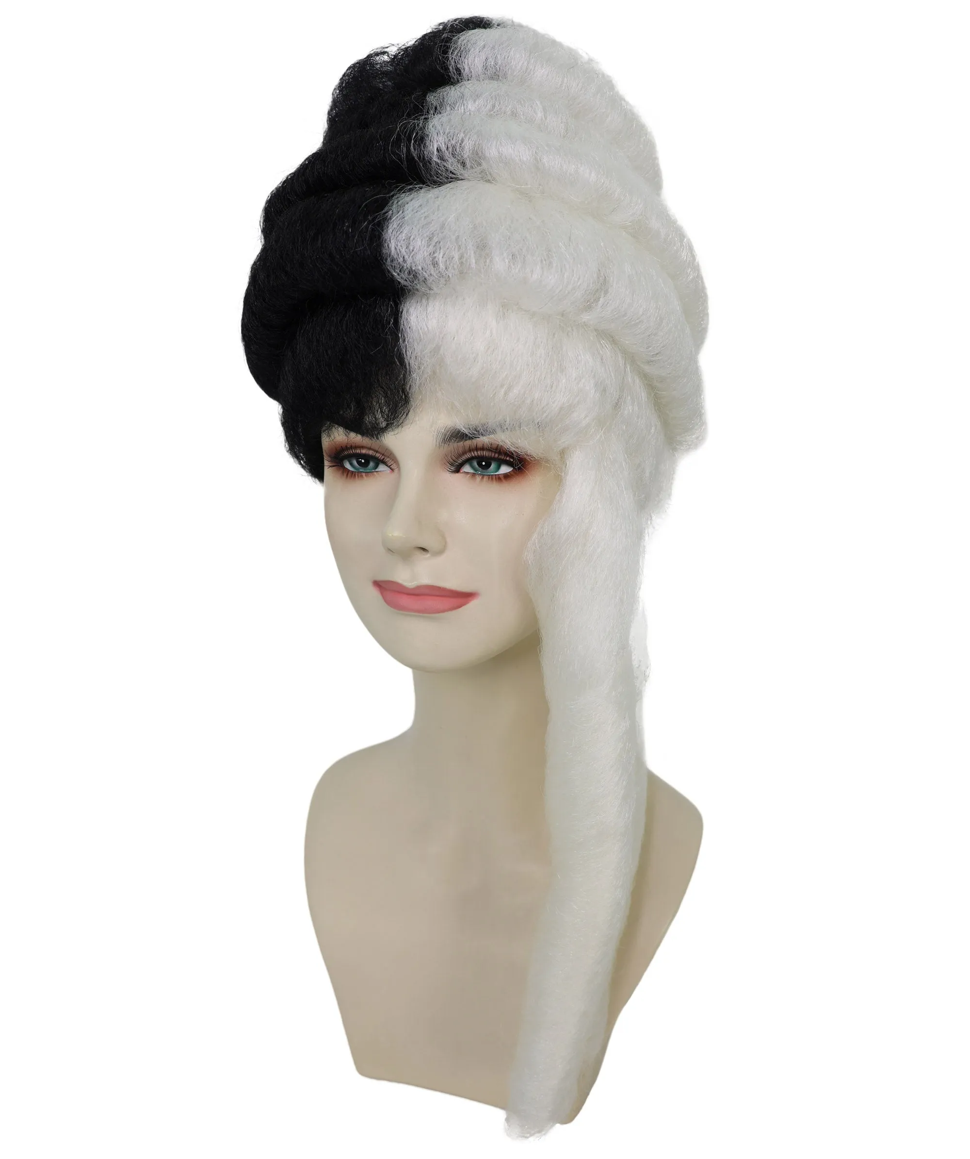 HPO Adult Women's Colonial Lady's 18th Century Curly Wig | Multiple Color Historical Cosplay Wig | Premium Breathable Capless Cap