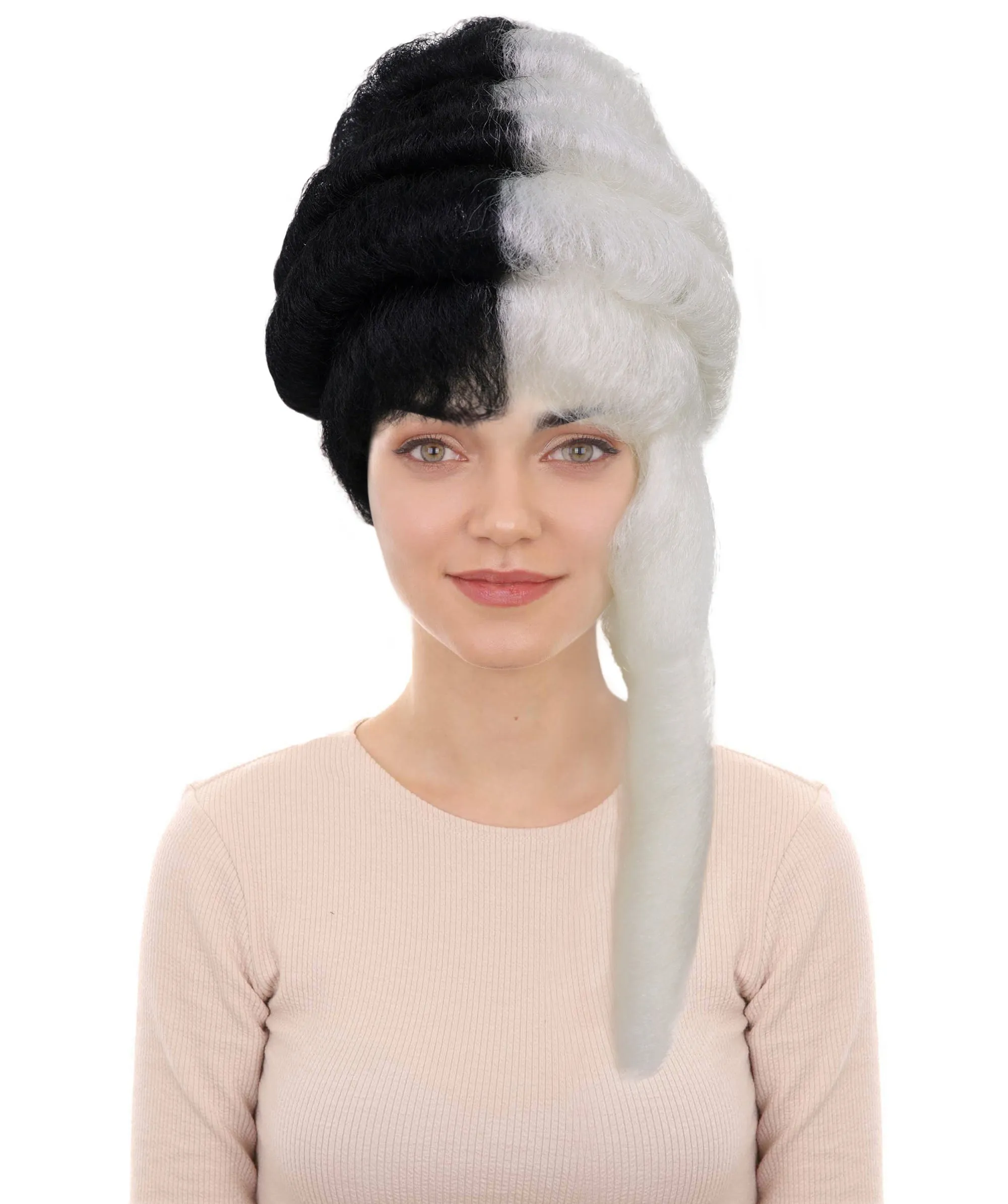 HPO Adult Women's Colonial Lady's 18th Century Curly Wig | Multiple Color Historical Cosplay Wig | Premium Breathable Capless Cap