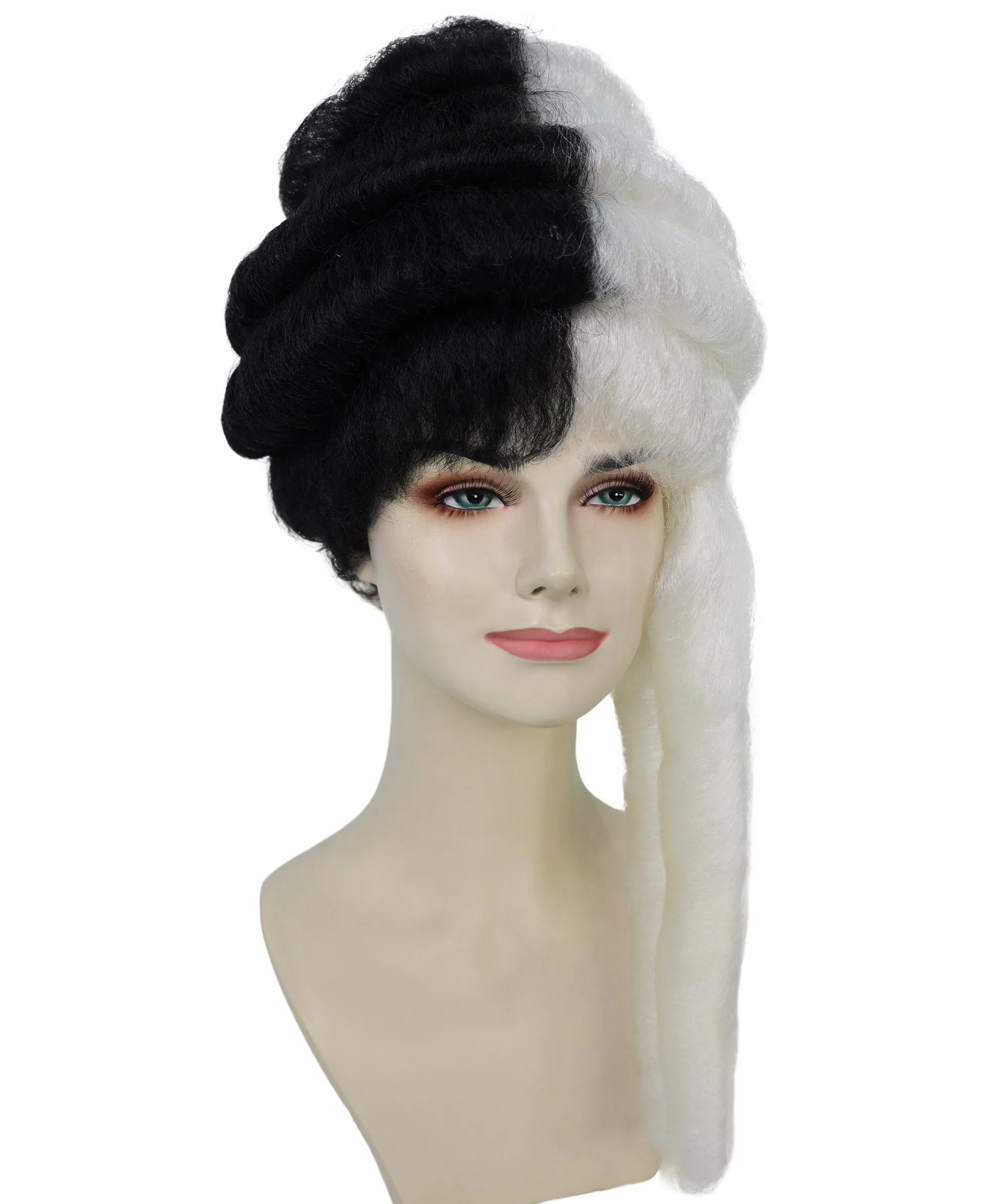 HPO Adult Women's Colonial Lady's 18th Century Curly Wig | Multiple Color Historical Cosplay Wig | Premium Breathable Capless Cap