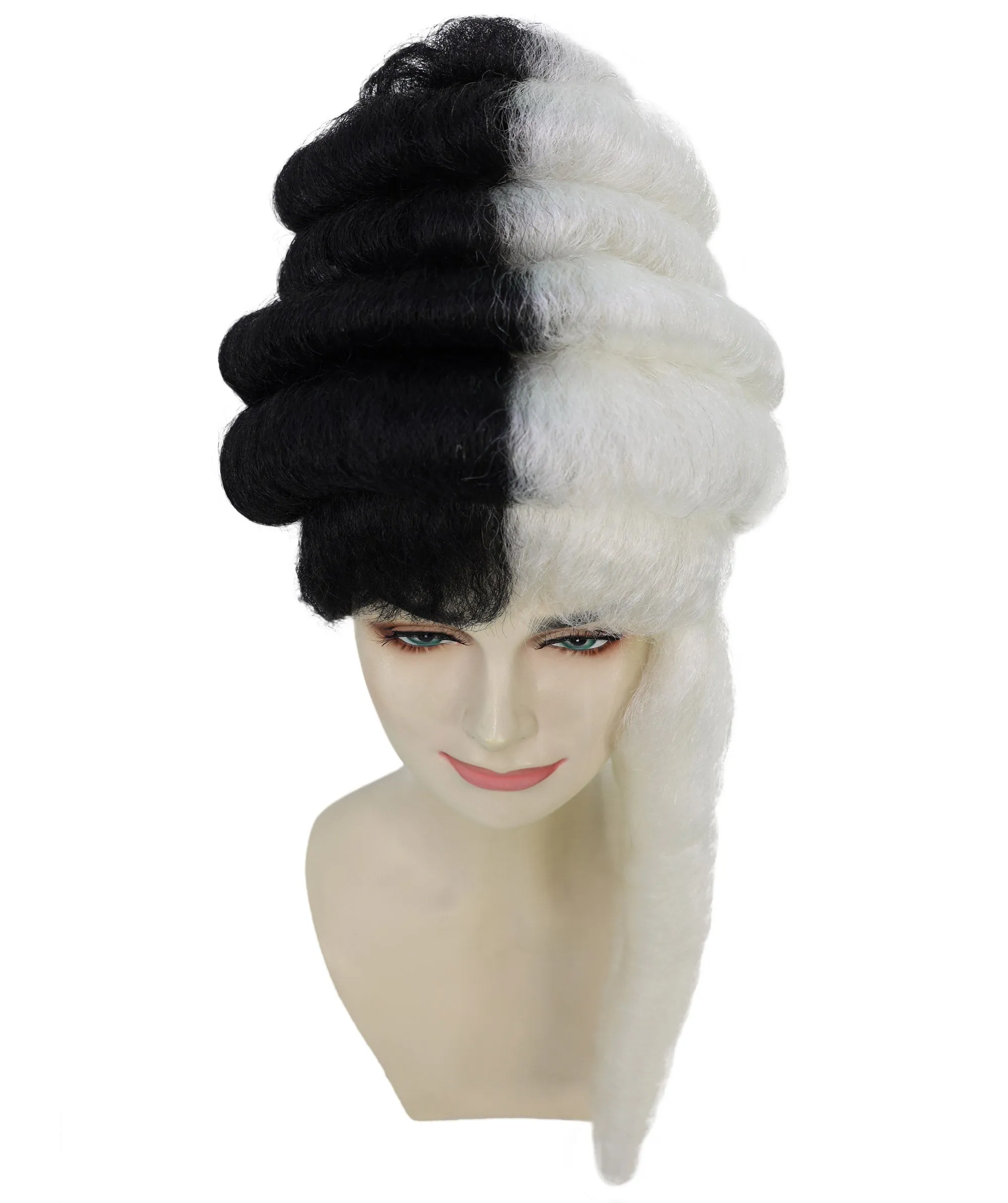 HPO Adult Women's Colonial Lady's 18th Century Curly Wig | Multiple Color Historical Cosplay Wig | Premium Breathable Capless Cap
