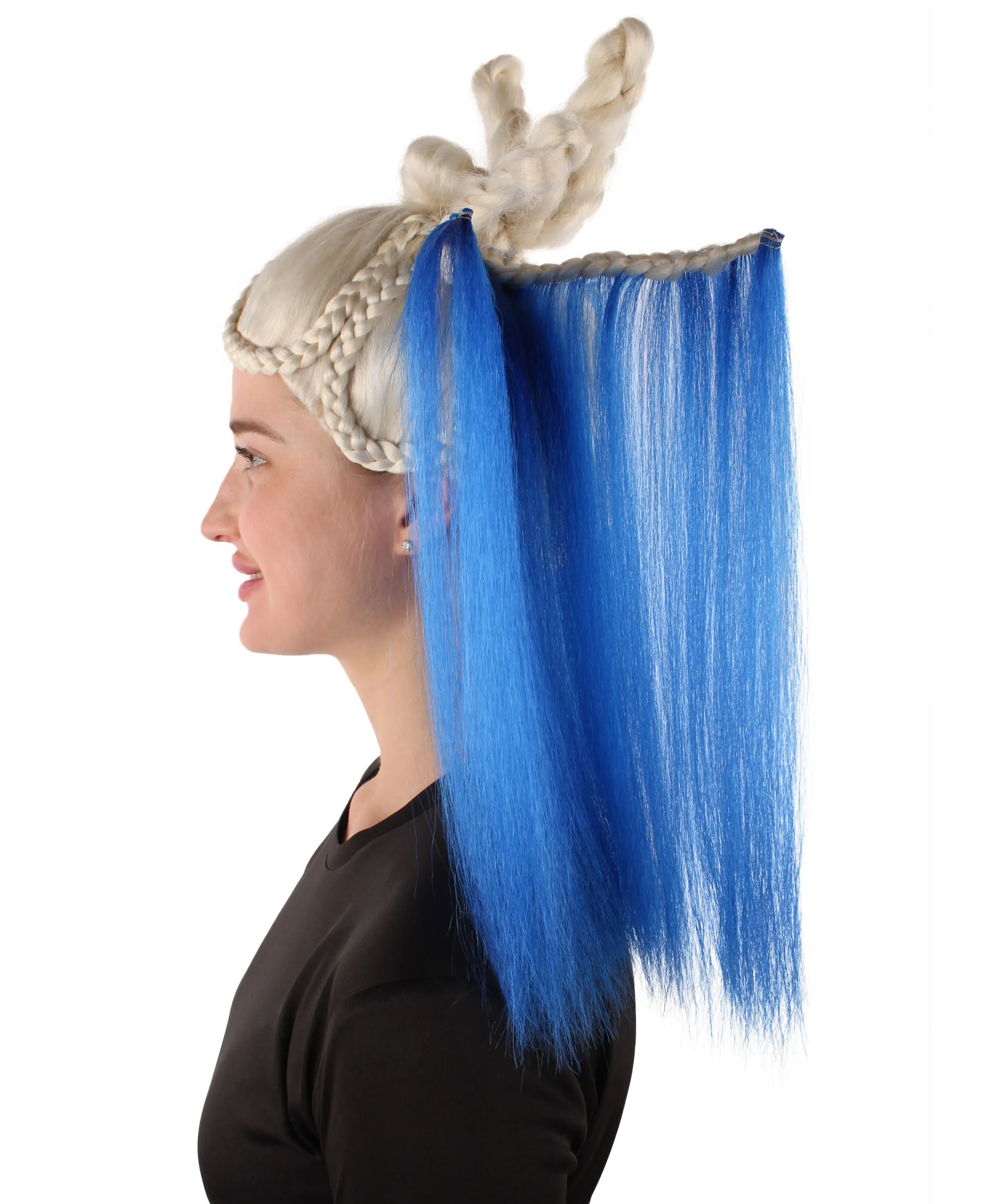 HPO Adult Women's Cosplay Dramatic Queen Drag Wig, Perfect for Halloween and Cosplay, Flame-retardant Synthetic Fiber