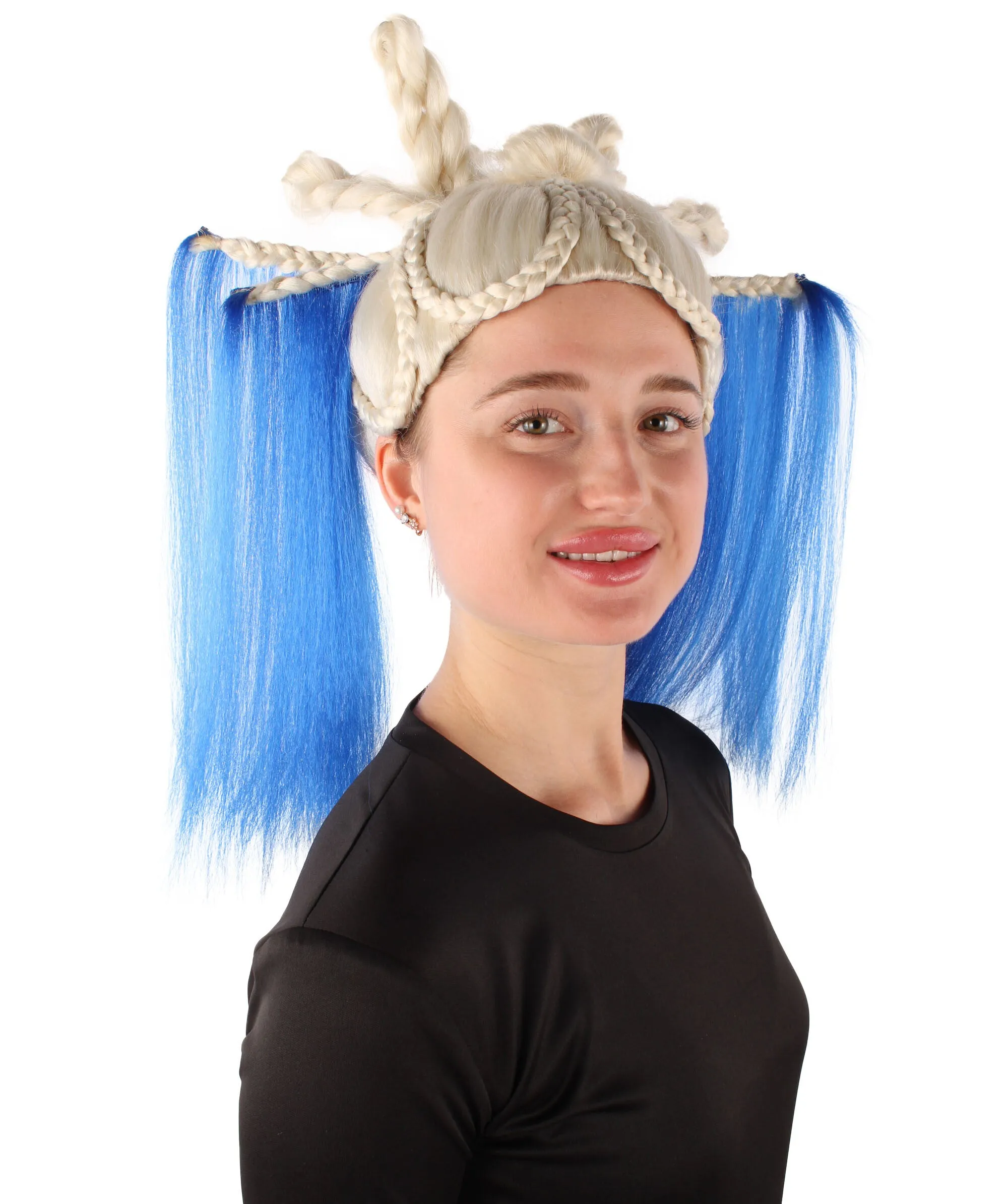 HPO Adult Women's Cosplay Dramatic Queen Drag Wig, Perfect for Halloween and Cosplay, Flame-retardant Synthetic Fiber
