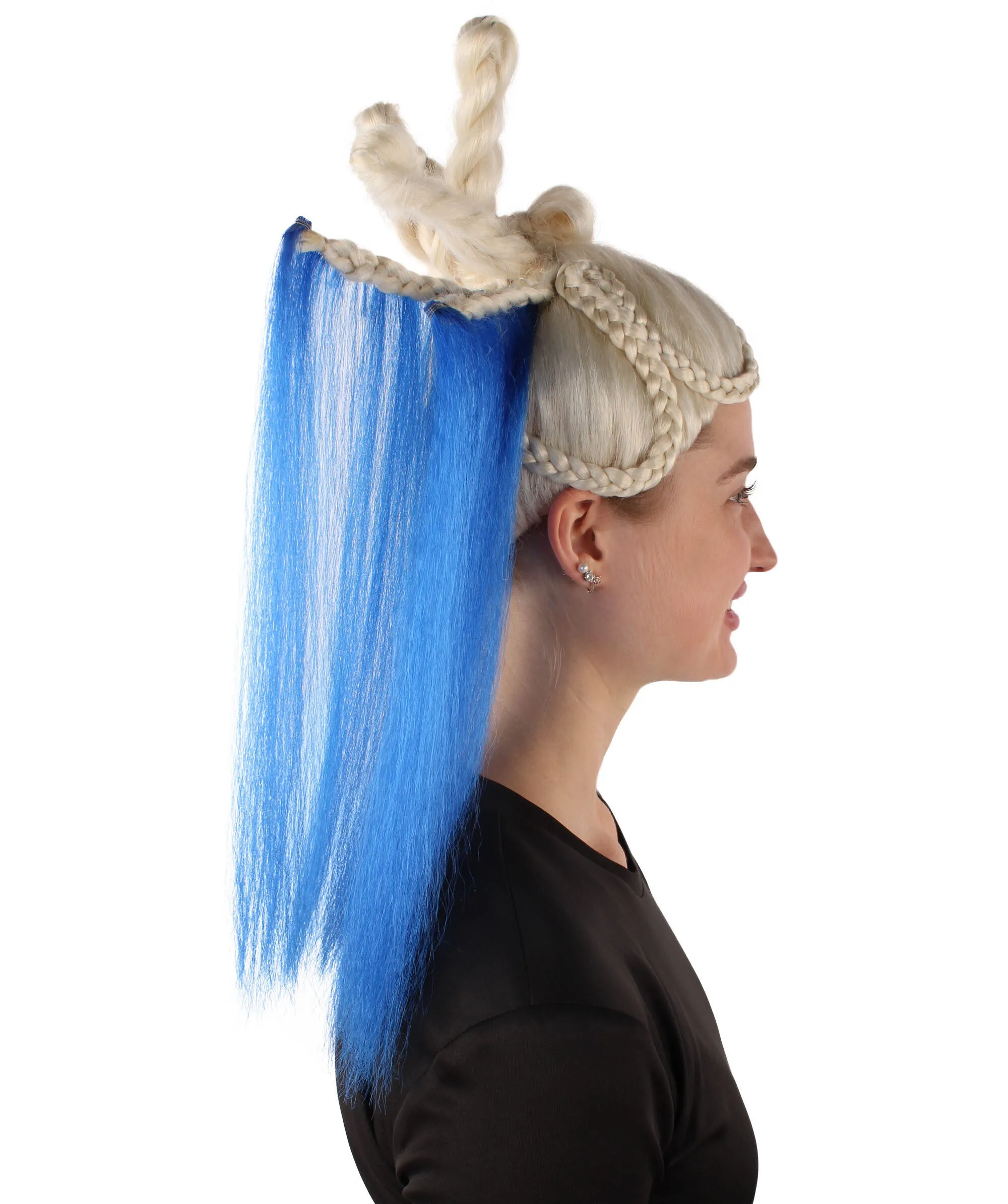 HPO Adult Women's Cosplay Dramatic Queen Drag Wig, Perfect for Halloween and Cosplay, Flame-retardant Synthetic Fiber