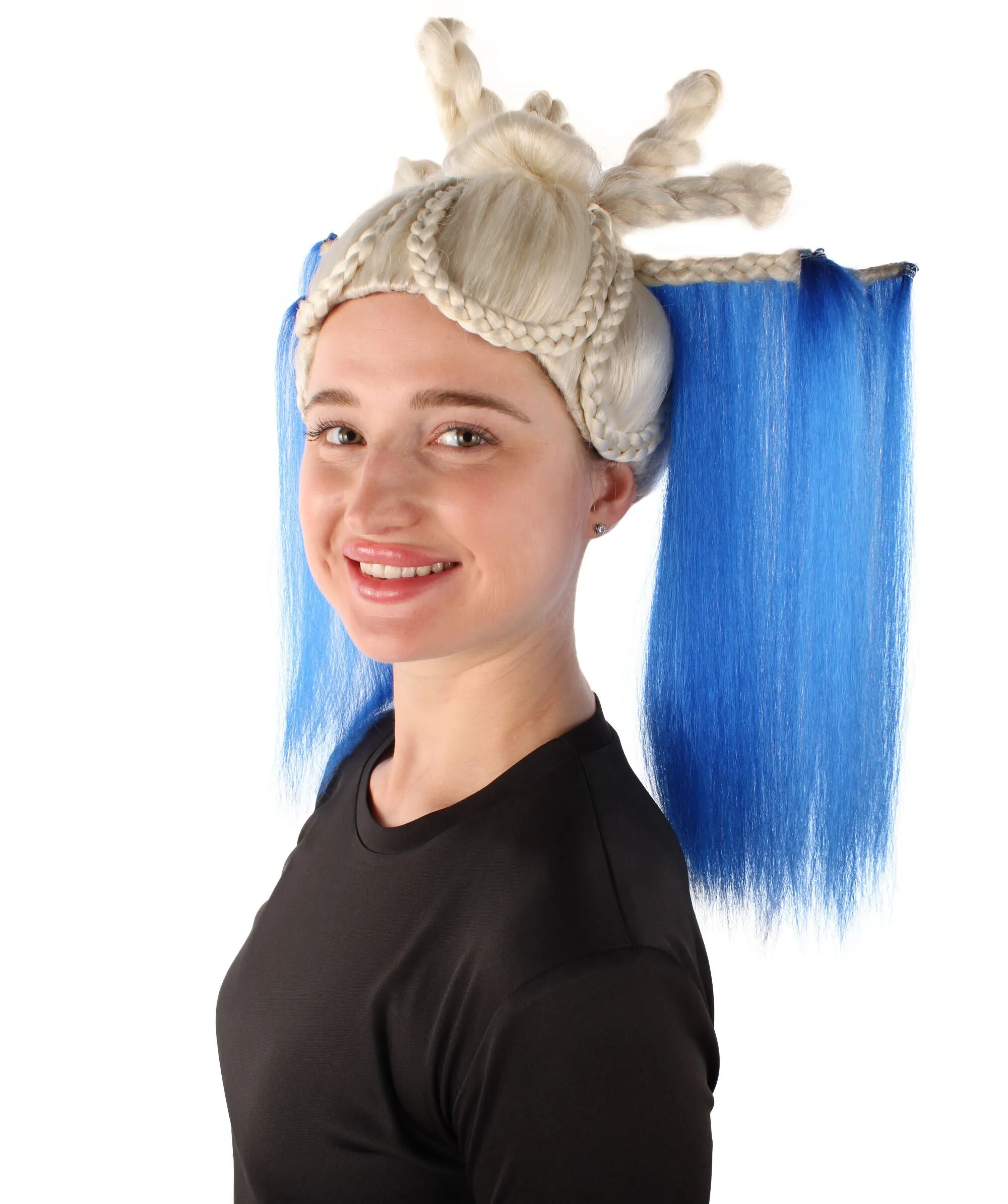 HPO Adult Women's Cosplay Dramatic Queen Drag Wig, Perfect for Halloween and Cosplay, Flame-retardant Synthetic Fiber