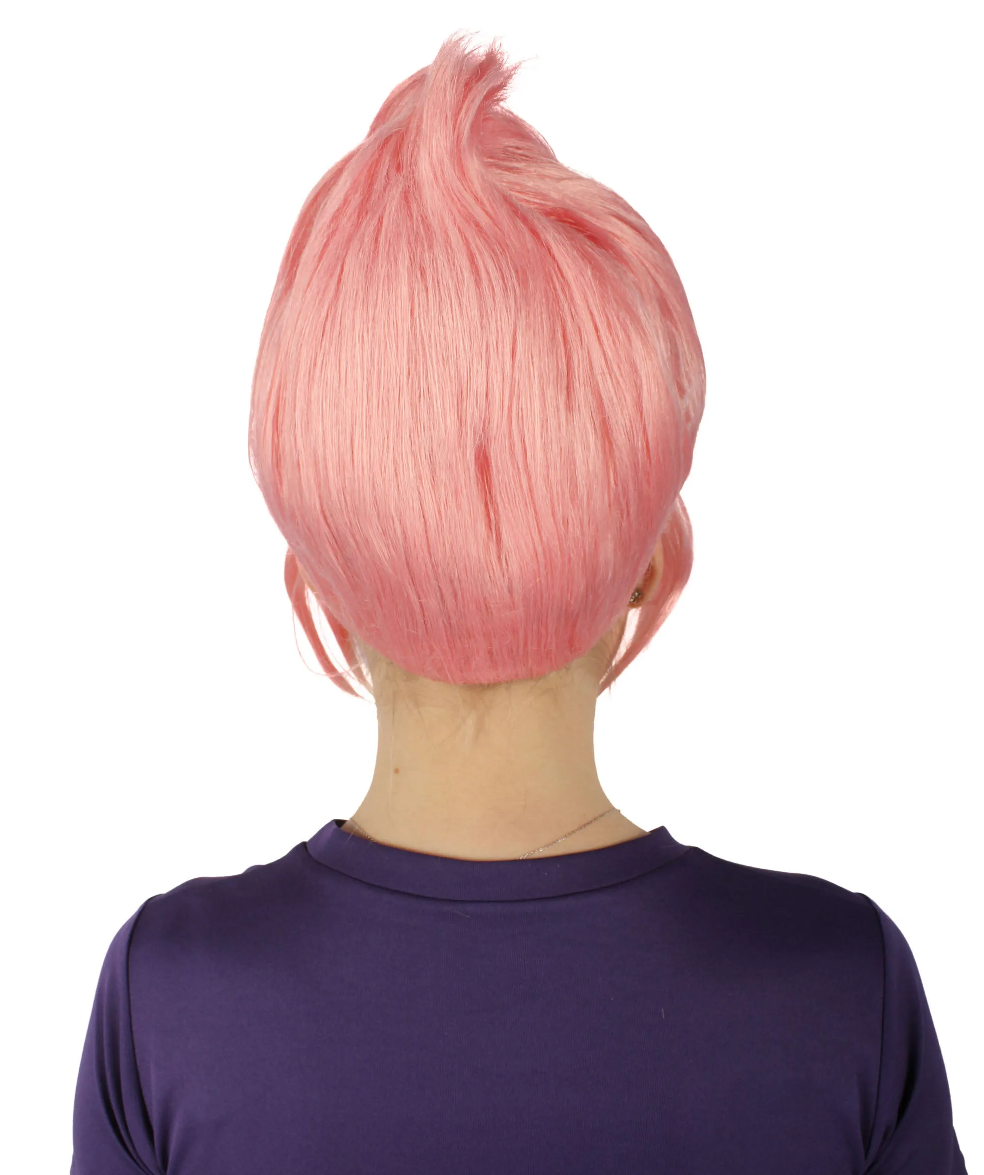 HPO Adult Women's Crystal Gem Cartoon Alien Pink Pixie Wig