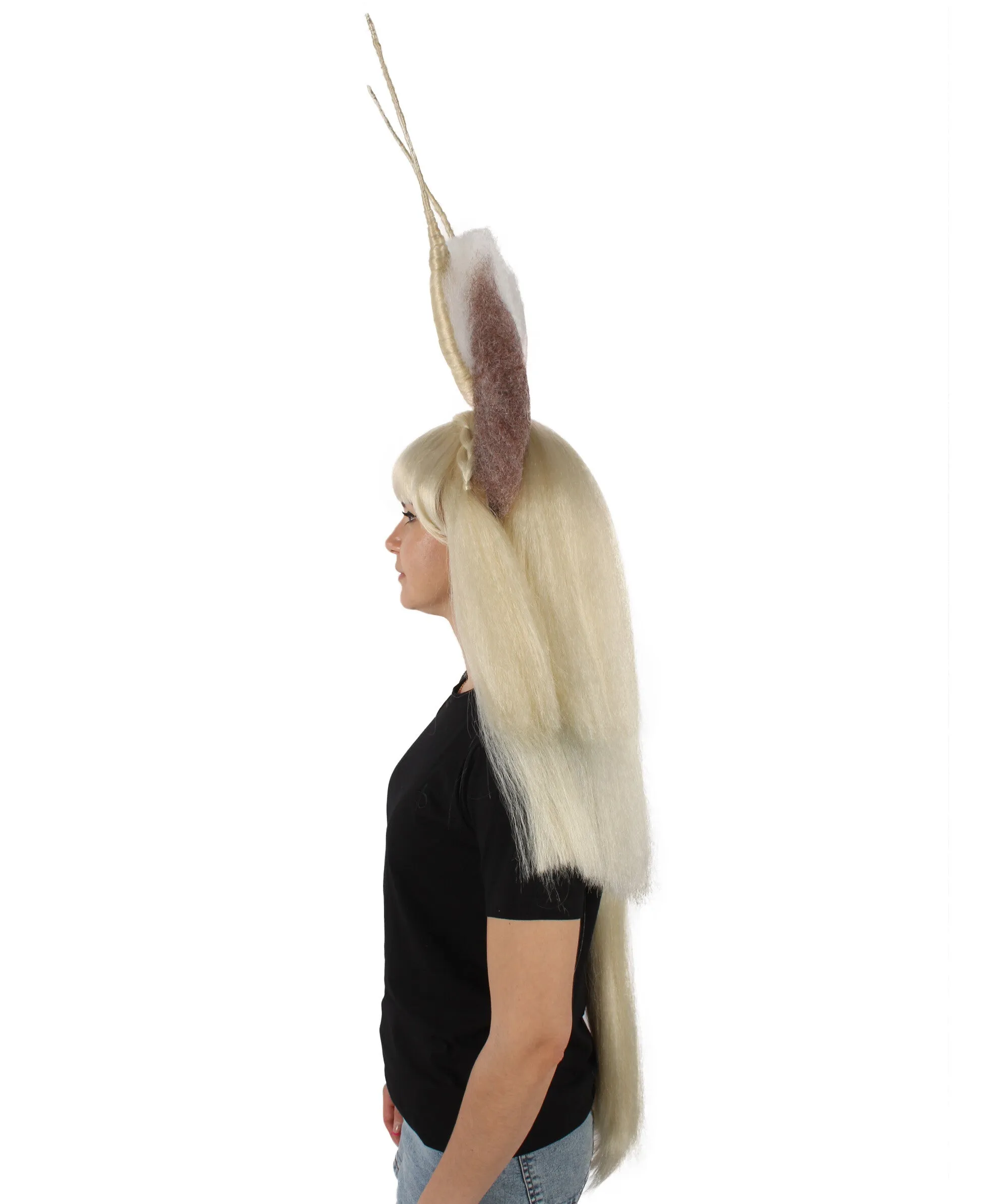HPO Adult Women's Dramatic Devil Horn Layered Wig I Flame-retardant Synthetic Fiber