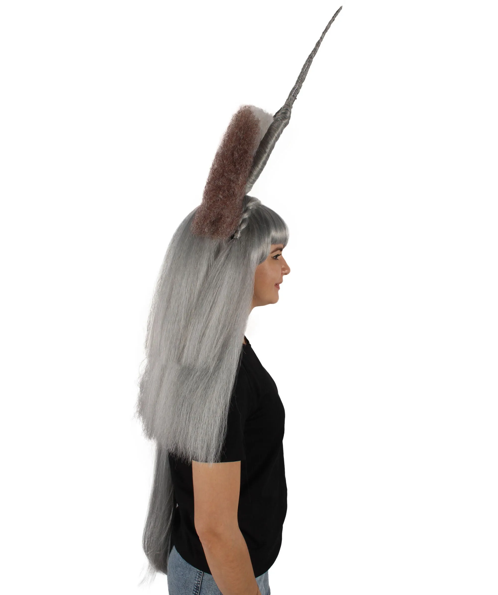 HPO Adult Women's Dramatic Devil Horn Layered Wig I Flame-retardant Synthetic Fiber