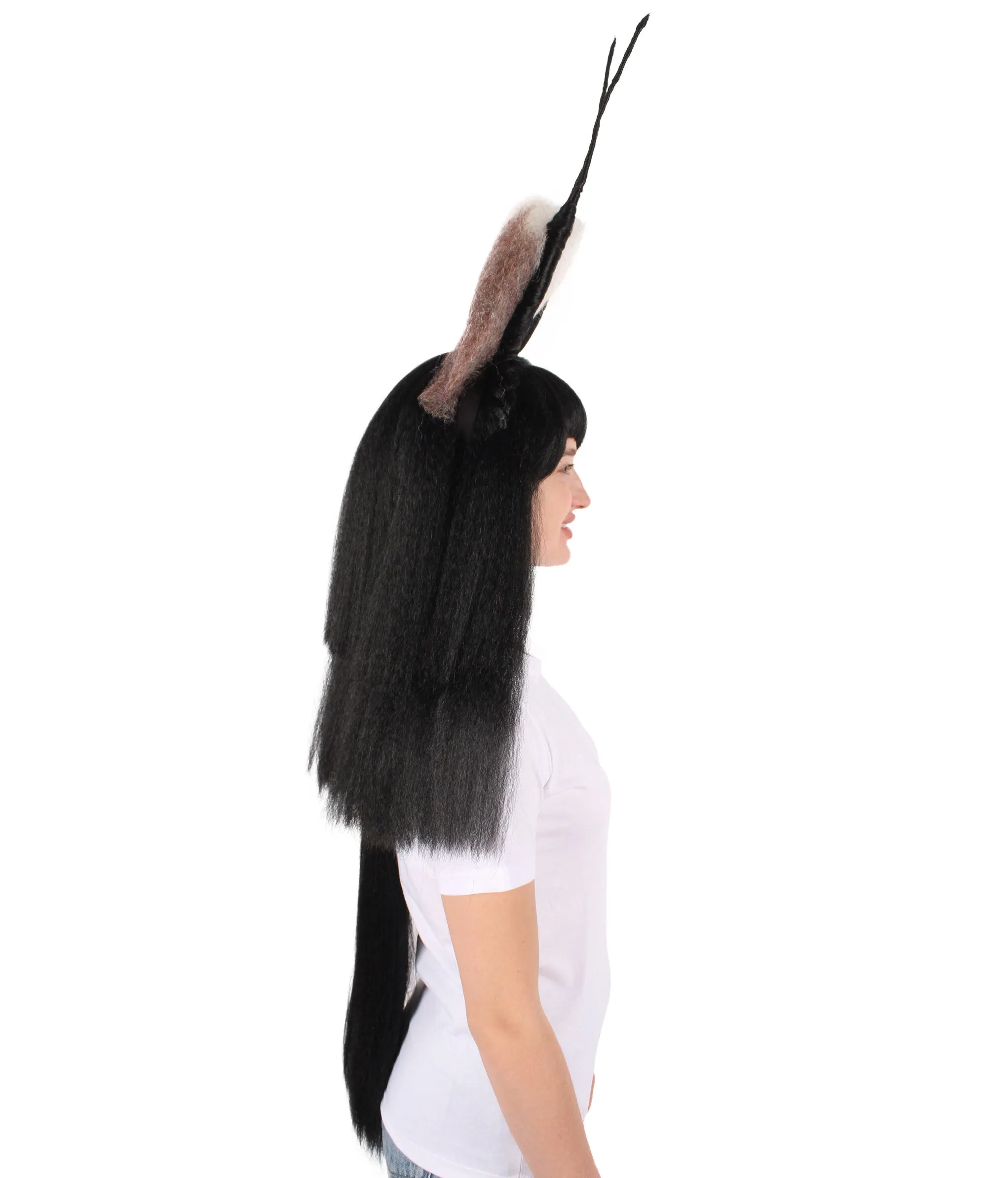 HPO Adult Women's Dramatic Devil Horn Layered Wig I Flame-retardant Synthetic Fiber