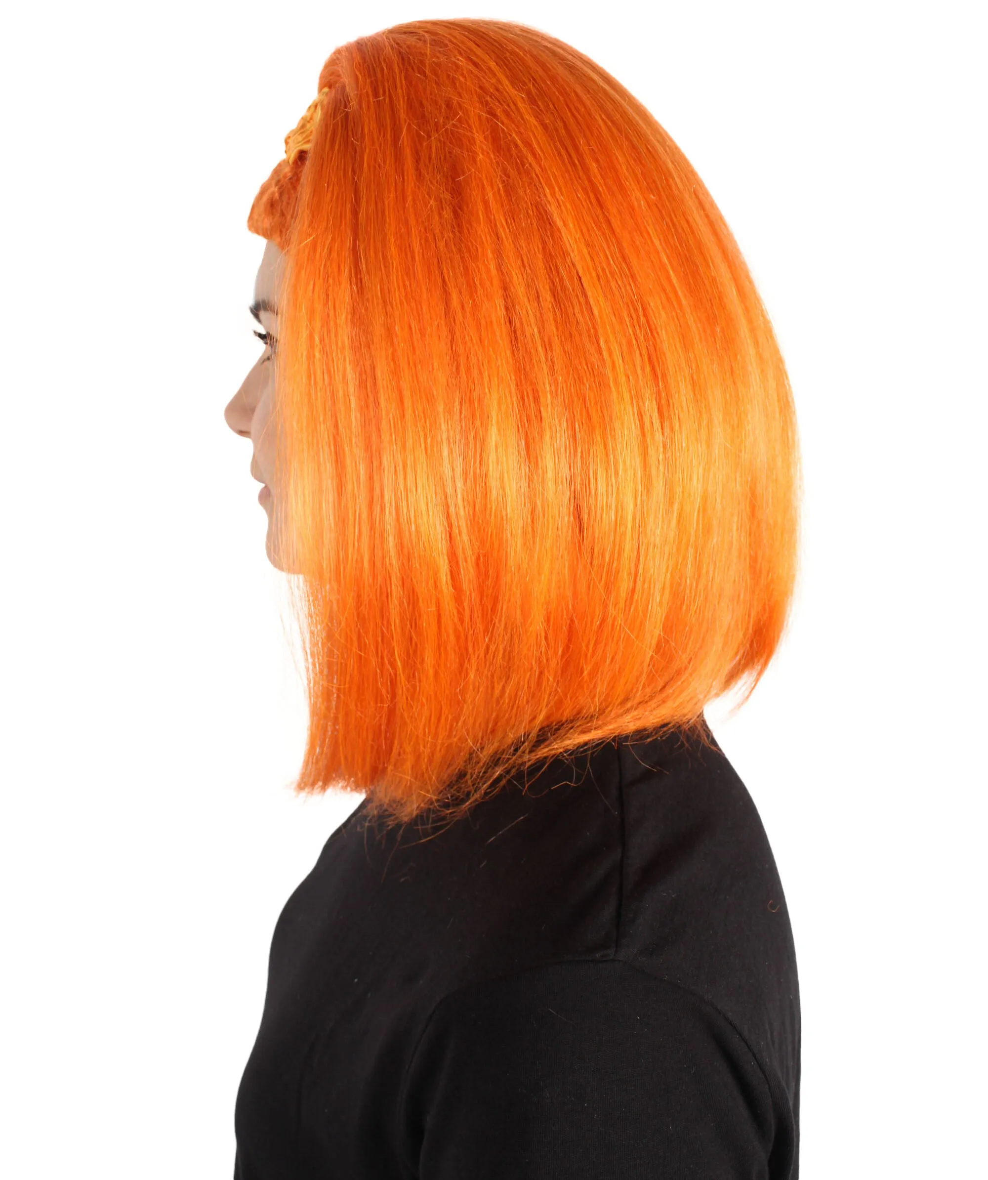 HPO Adult Women's English Drag Queen Wig I Perfect for Halloween and Cosplay I Flame-retardant Synthetic Fiber