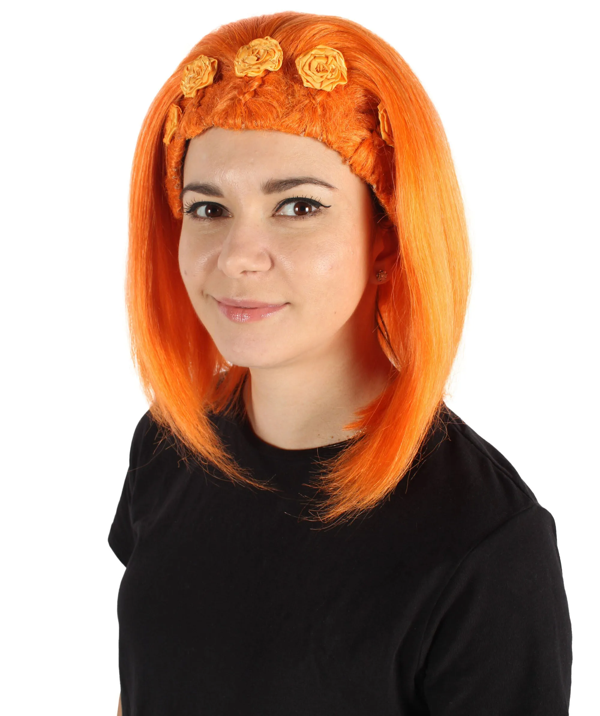 HPO Adult Women's English Drag Queen Wig I Perfect for Halloween and Cosplay I Flame-retardant Synthetic Fiber