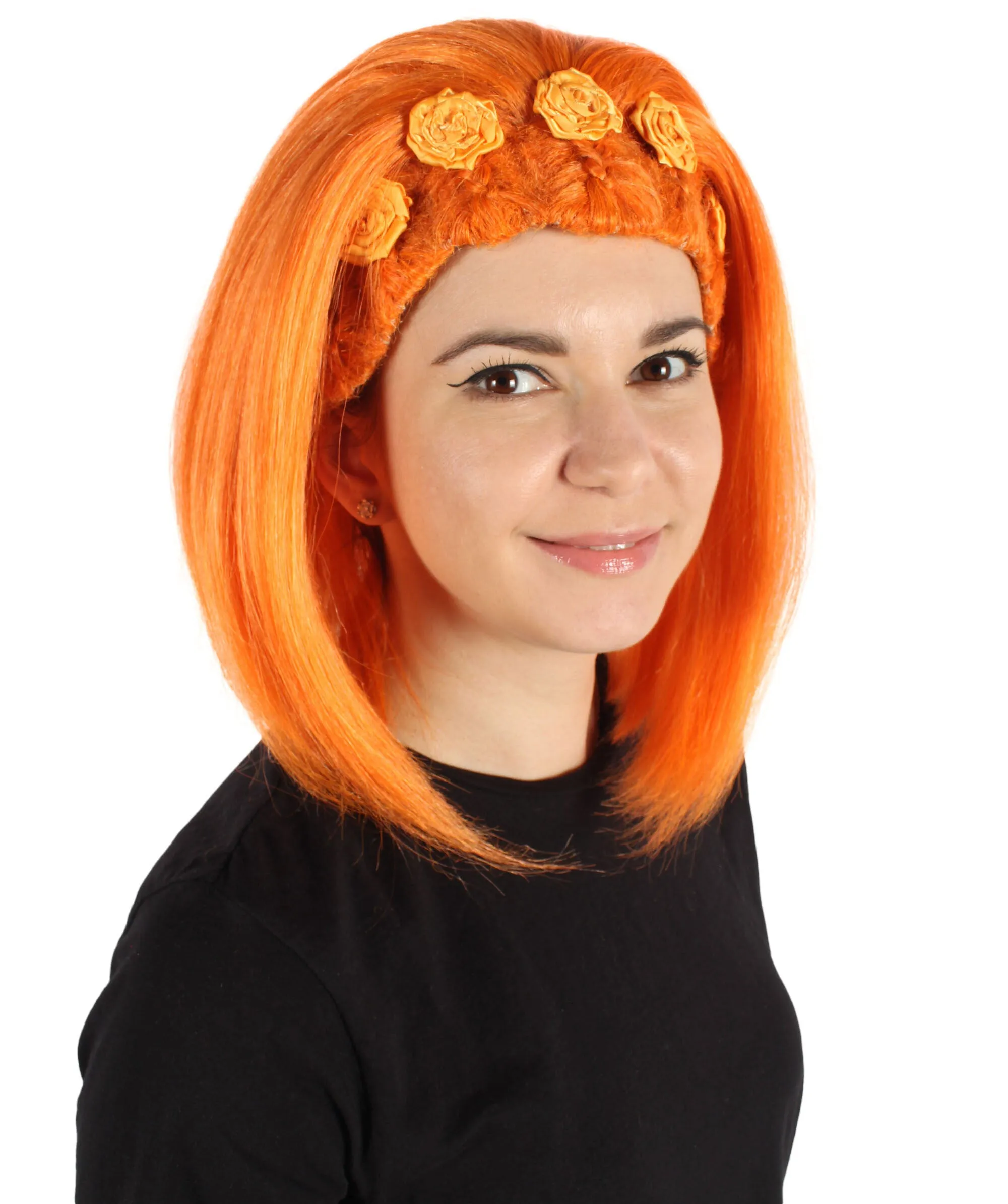 HPO Adult Women's English Drag Queen Wig I Perfect for Halloween and Cosplay I Flame-retardant Synthetic Fiber