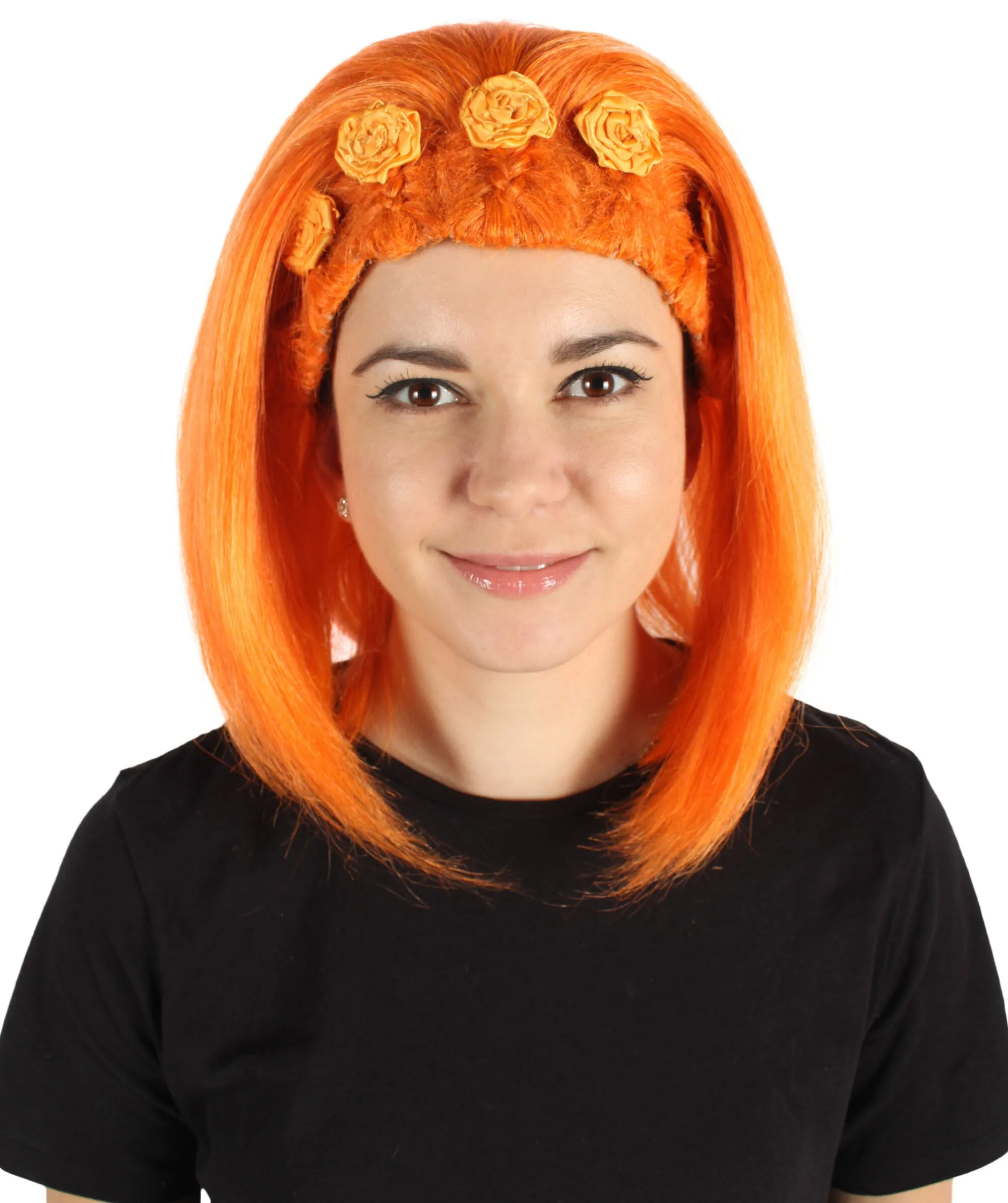 HPO Adult Women's English Drag Queen Wig I Perfect for Halloween and Cosplay I Flame-retardant Synthetic Fiber