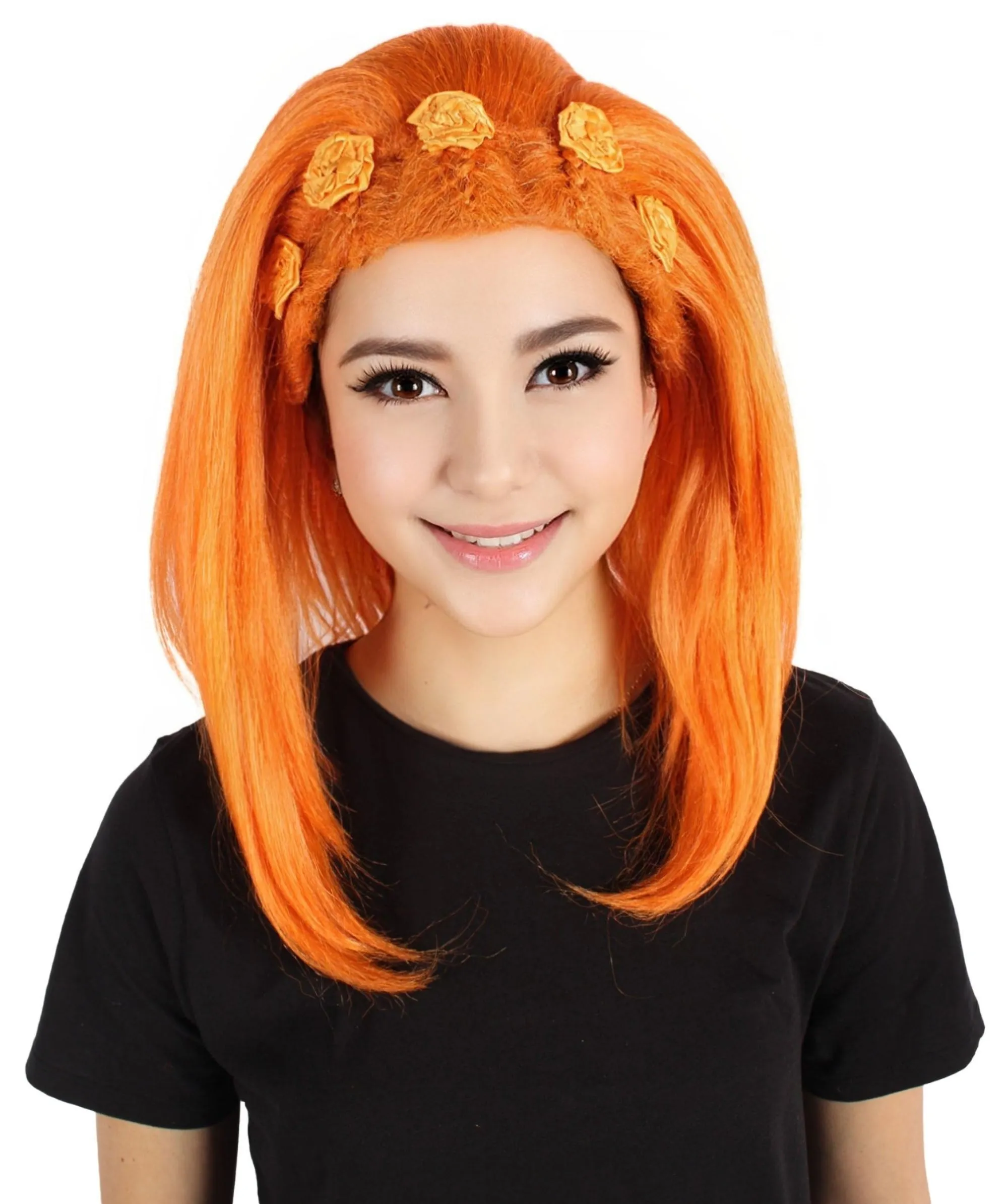 HPO Adult Women's English Drag Queen Wig I Perfect for Halloween and Cosplay I Flame-retardant Synthetic Fiber