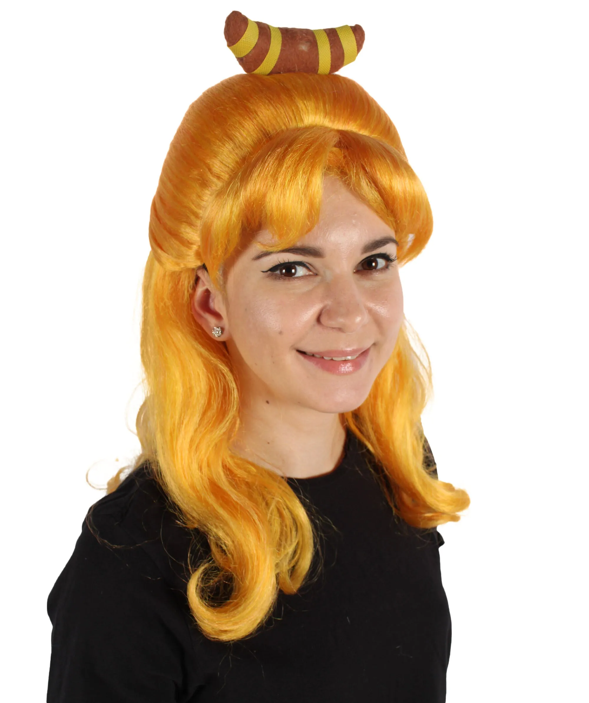 HPO Adult Women's French Drag Wig I Perfect for Cosplay I Flame-retardant Synthetic Fiber
