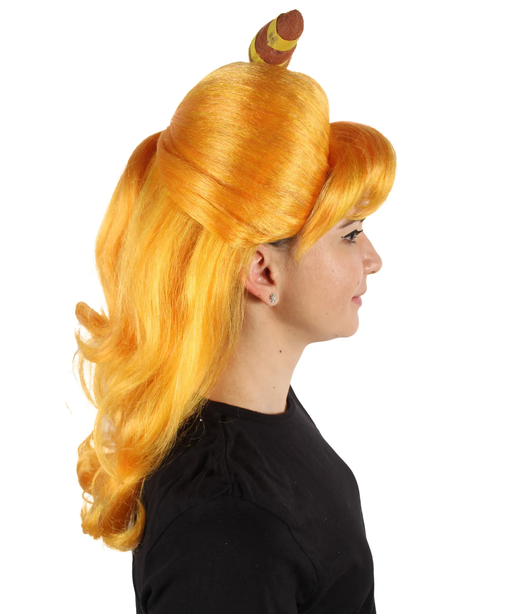 HPO Adult Women's French Drag Wig I Perfect for Cosplay I Flame-retardant Synthetic Fiber