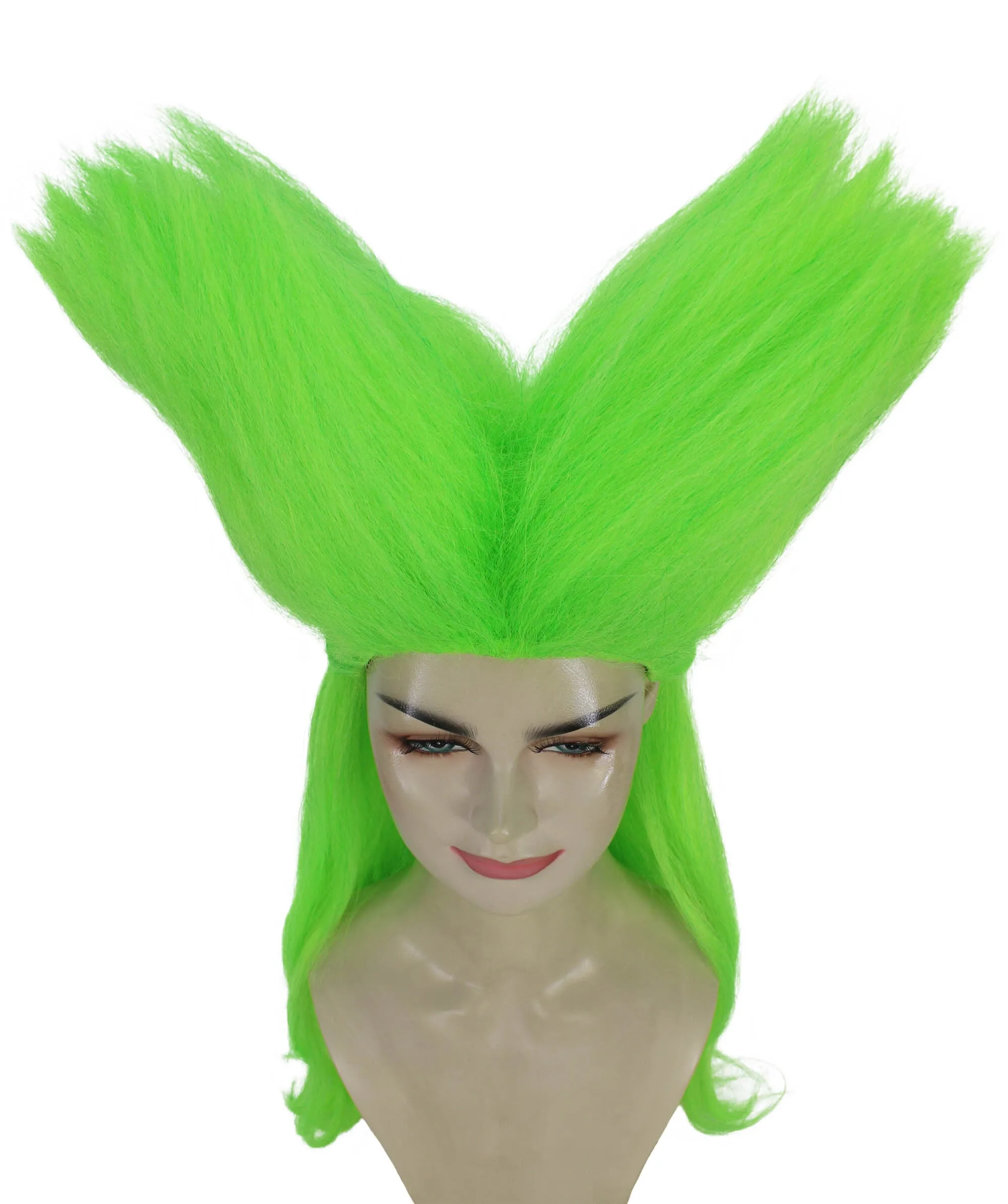 HPO Adult Women's Green Drag Queen Wig I Cosplay Wig I Flame-retardant Synthetic Fiber