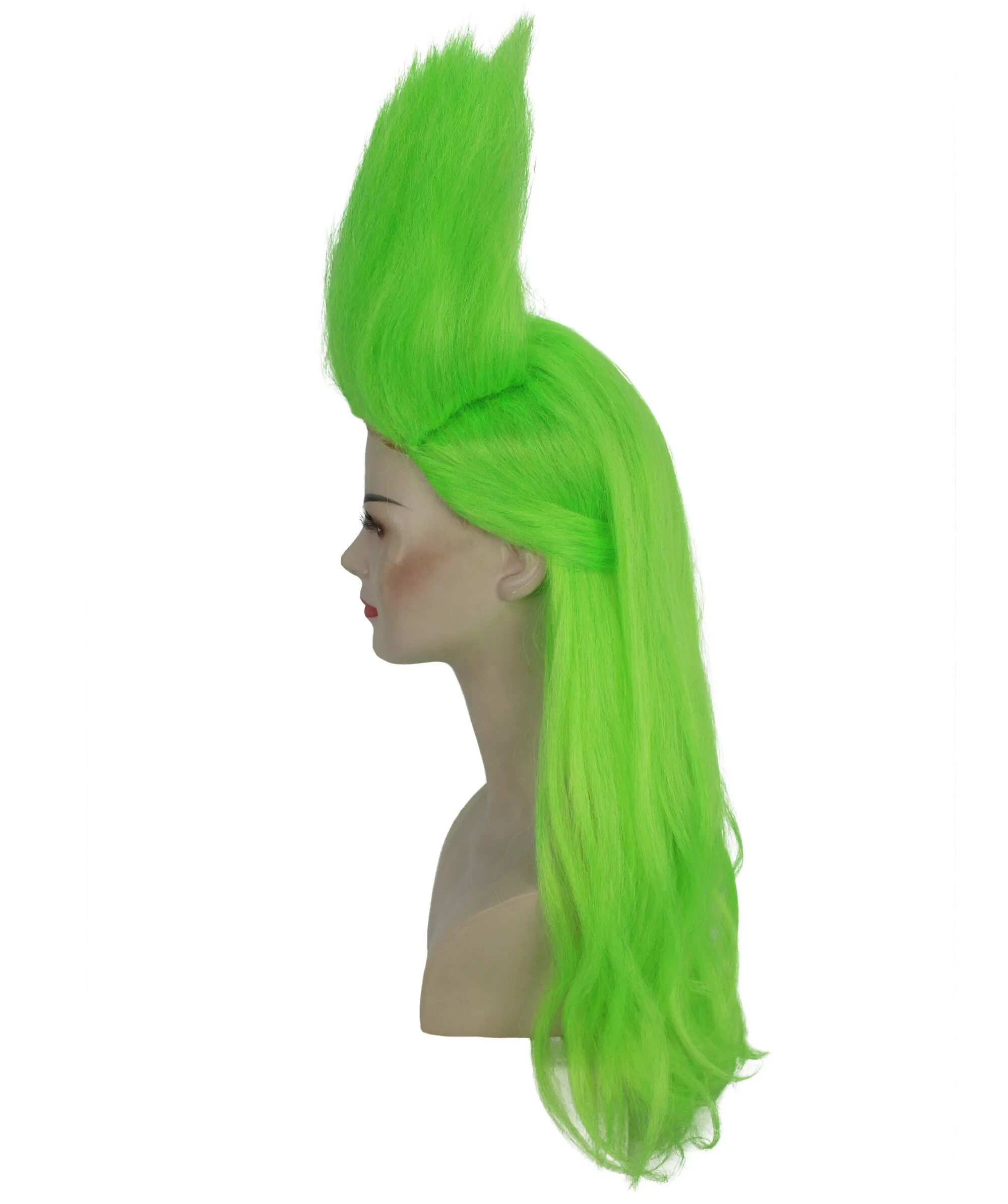 HPO Adult Women's Green Drag Queen Wig I Cosplay Wig I Flame-retardant Synthetic Fiber