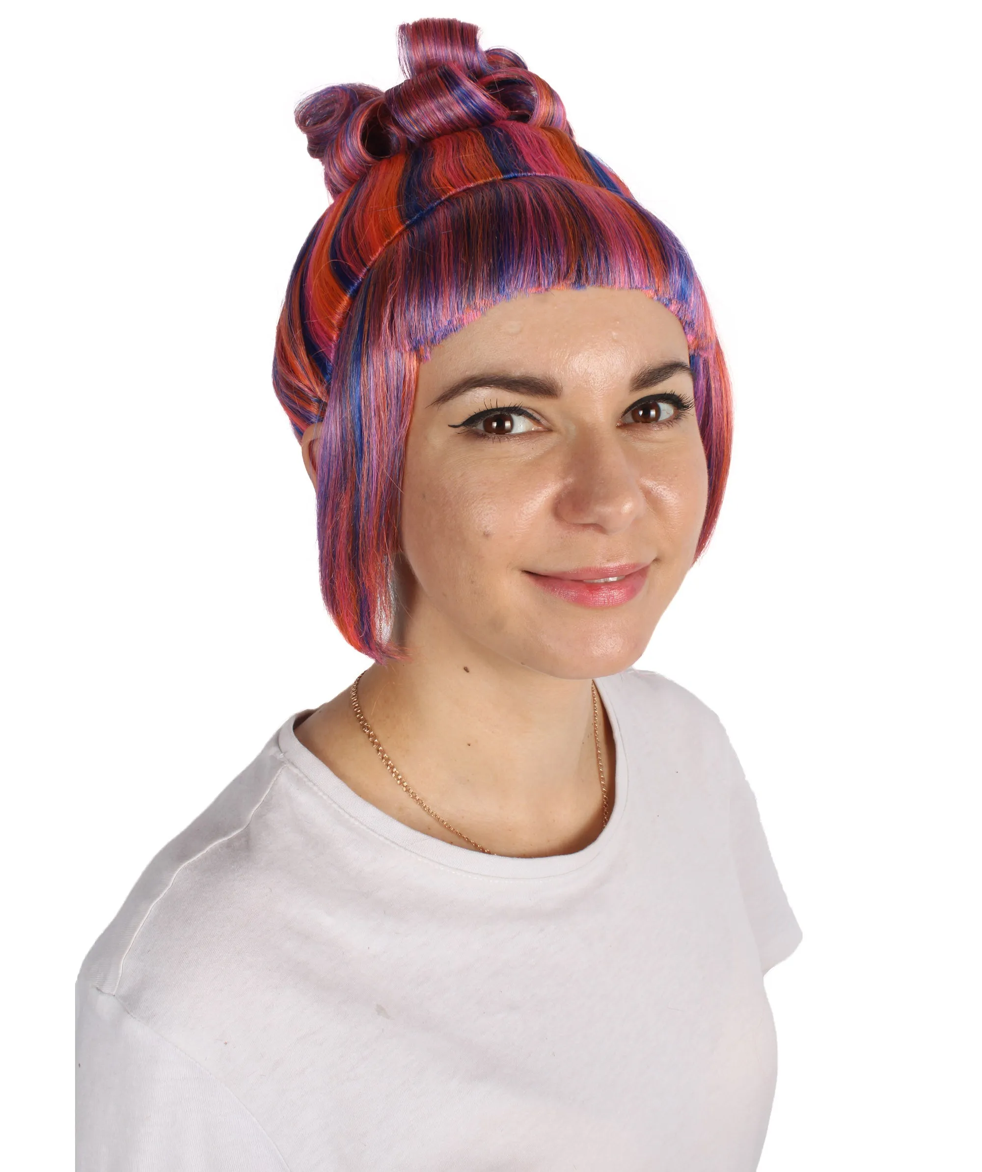 HPO Adult Women's Halloween Animated Lucy Updo Wig | Multiple Color Options