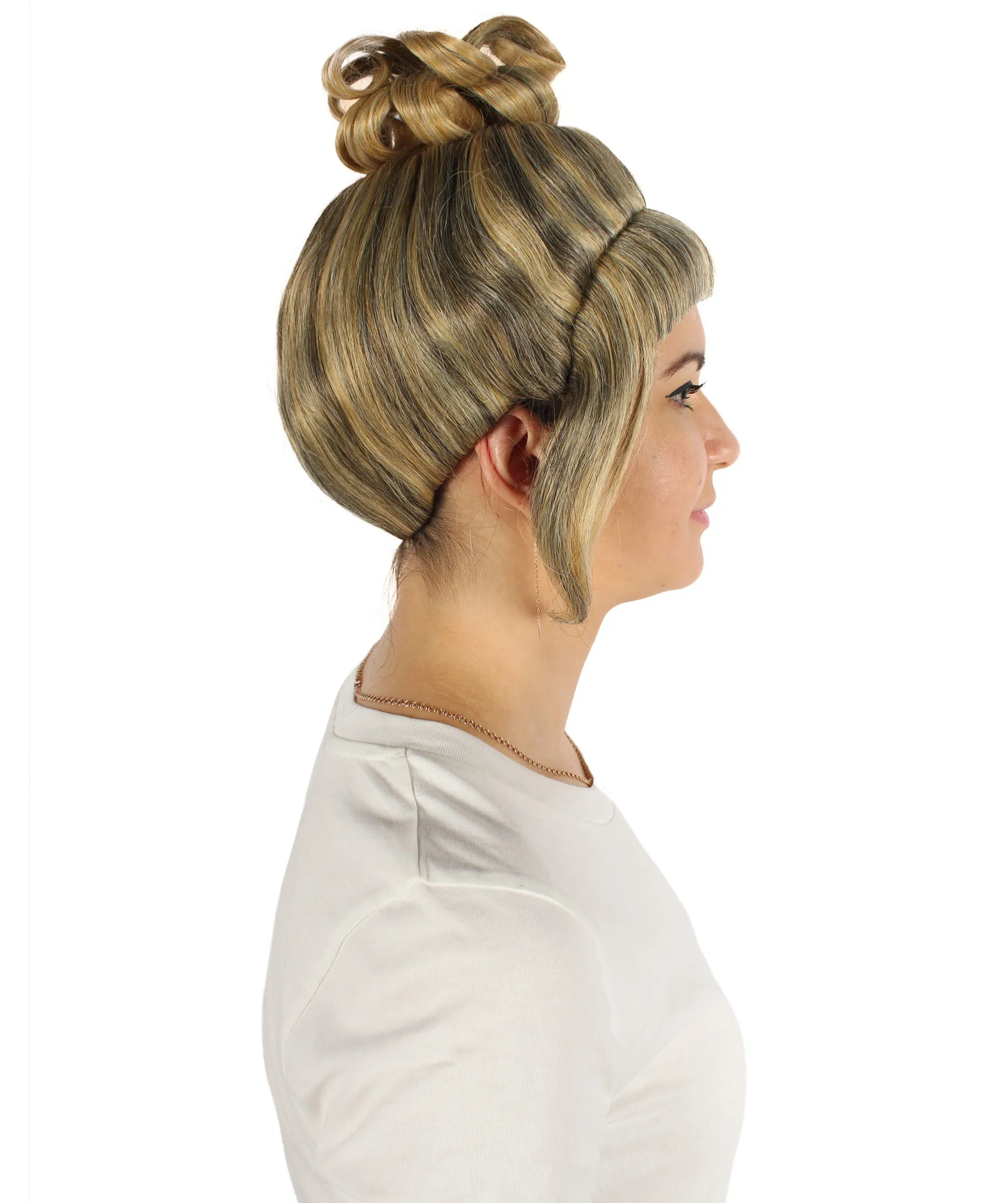 HPO Adult Women's Halloween Animated Lucy Updo Wig | Multiple Color Options
