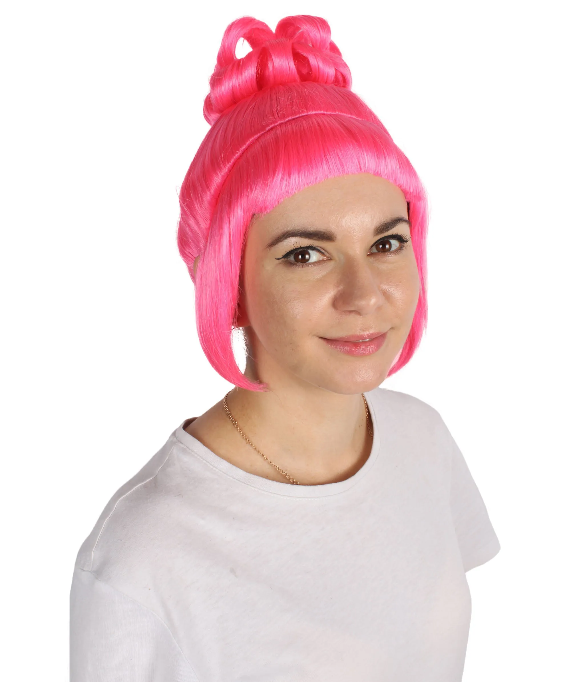 HPO Adult Women's Halloween Animated Lucy Updo Wig | Multiple Color Options