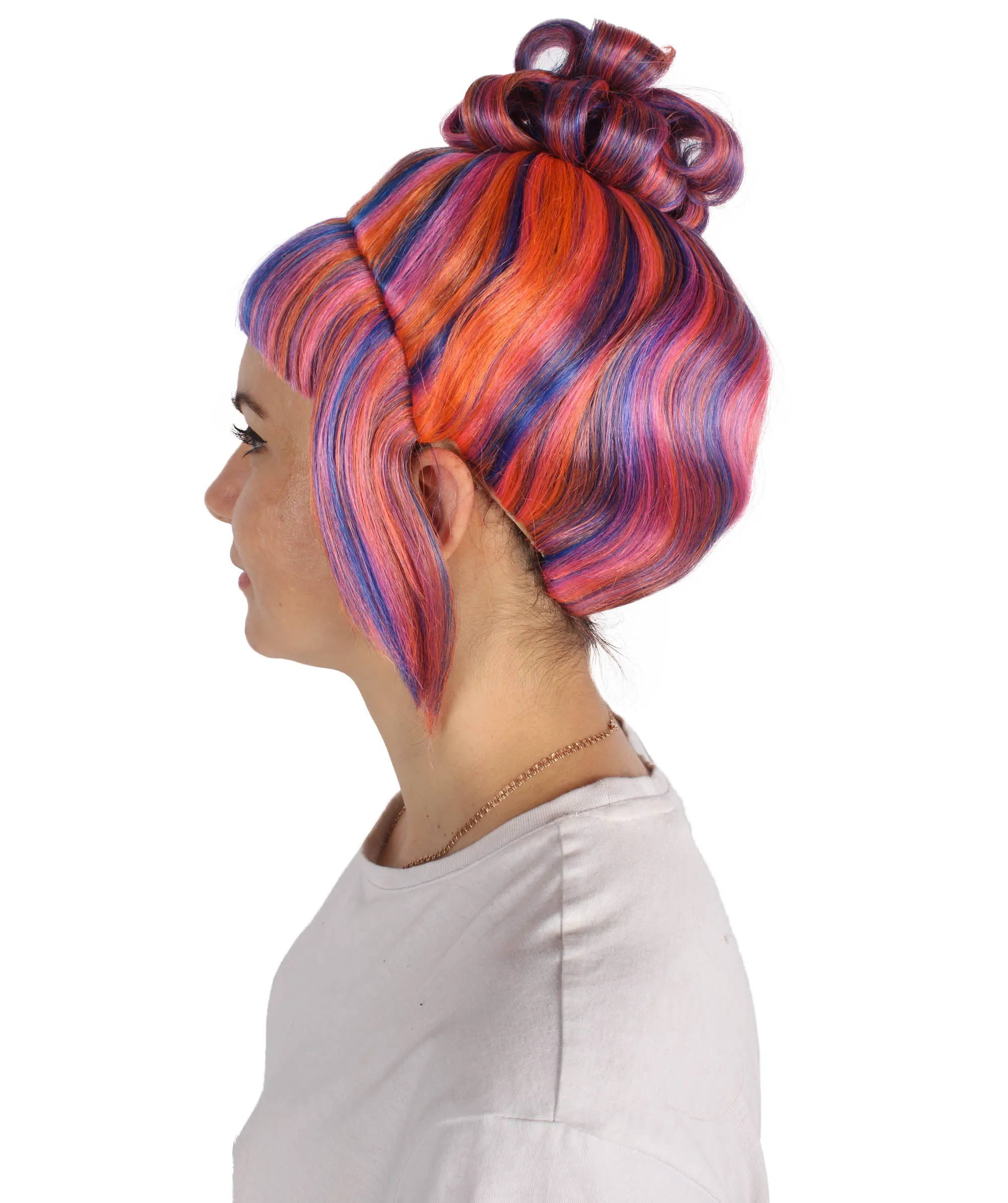 HPO Adult Women's Halloween Animated Lucy Updo Wig | Multiple Color Options