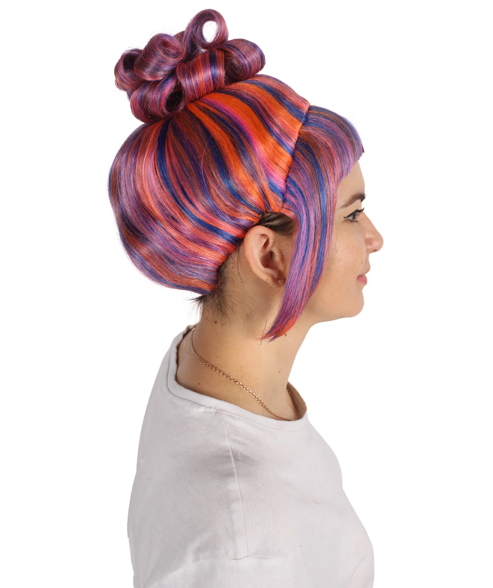 HPO Adult Women's Halloween Animated Lucy Updo Wig | Multiple Color Options