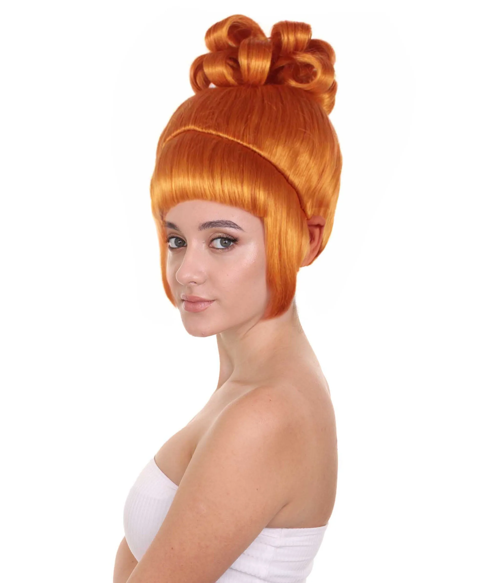 HPO Adult Women's Halloween Animated Lucy Updo Wig | Multiple Color Options