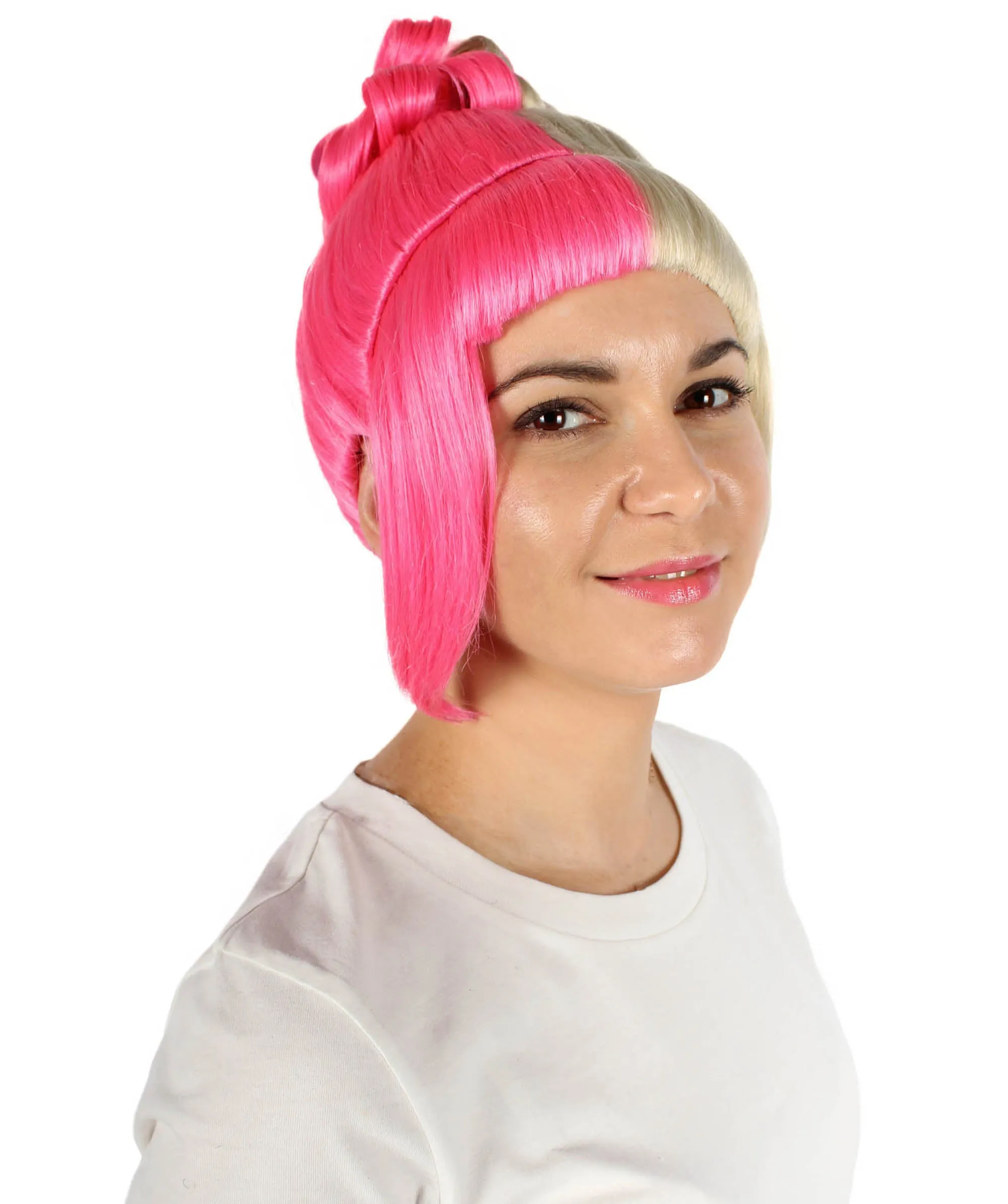 HPO Adult Women's Halloween Animated Lucy Updo Wig | Multiple Color Options