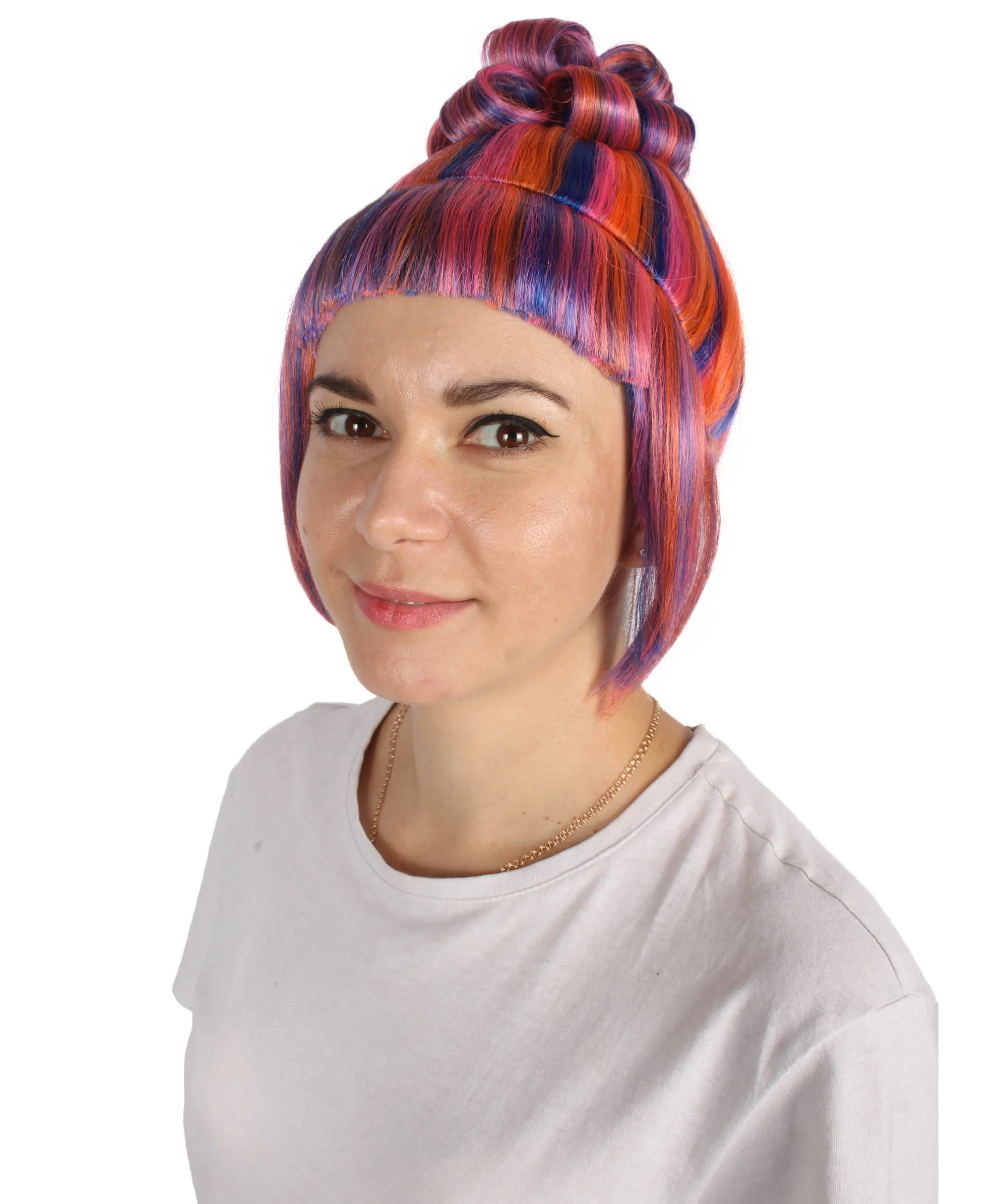 HPO Adult Women's Halloween Animated Lucy Updo Wig | Multiple Color Options
