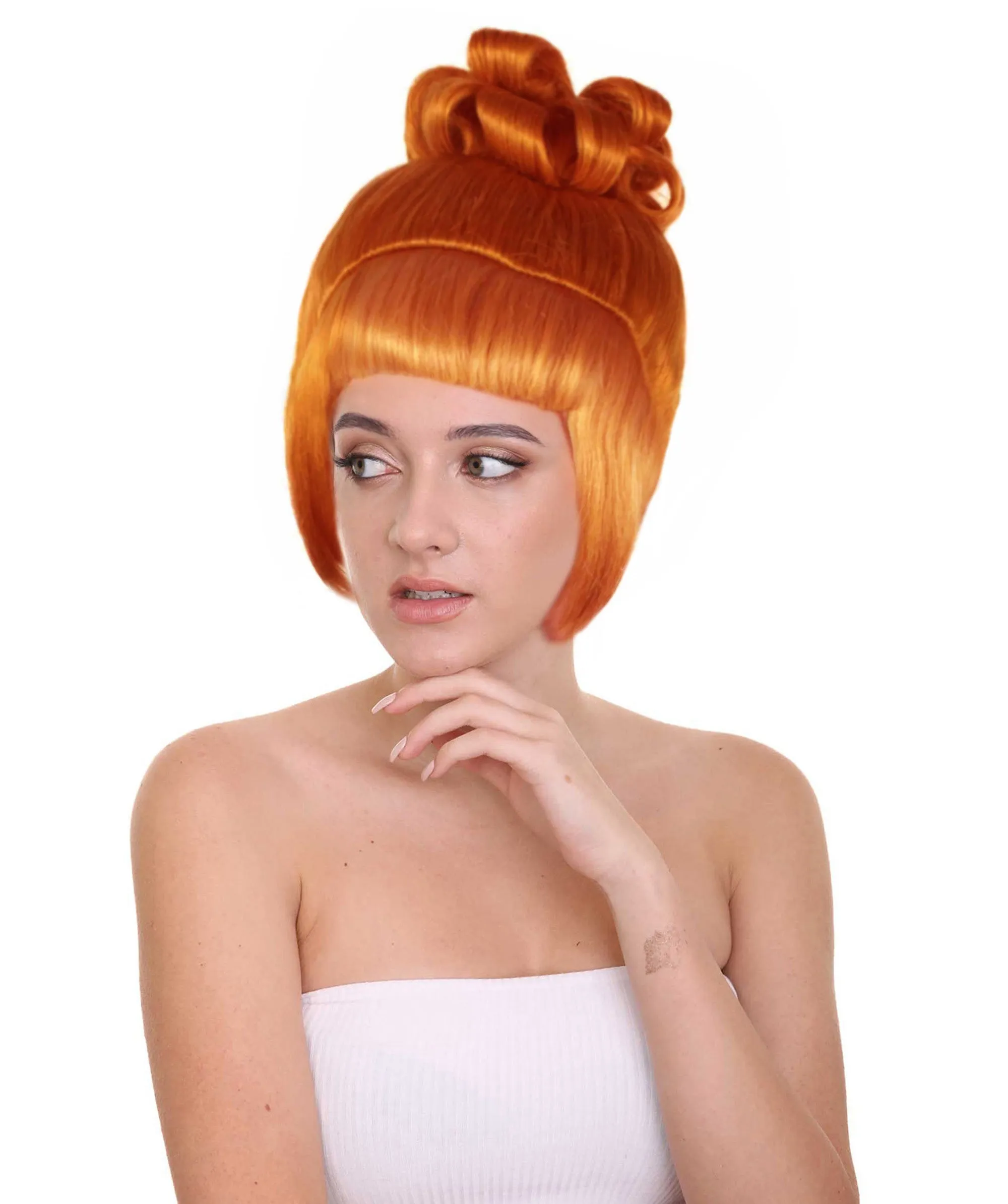 HPO Adult Women's Halloween Animated Lucy Updo Wig | Multiple Color Options
