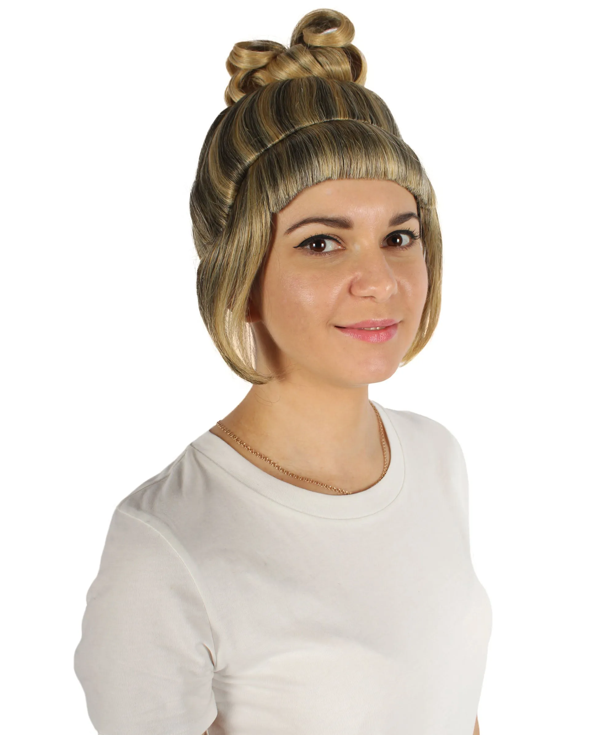 HPO Adult Women's Halloween Animated Lucy Updo Wig | Multiple Color Options