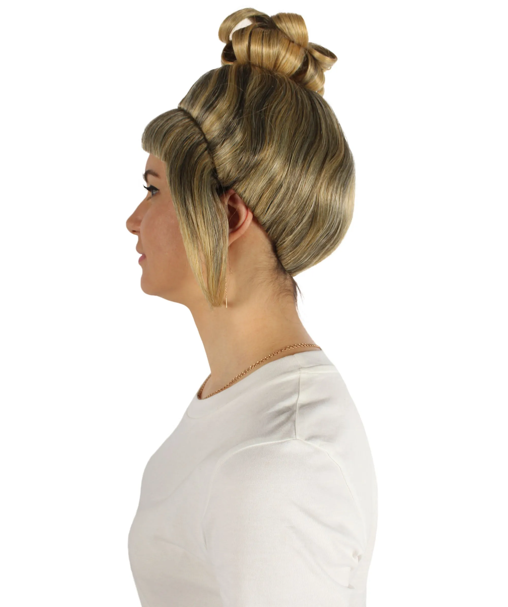 HPO Adult Women's Halloween Animated Lucy Updo Wig | Multiple Color Options