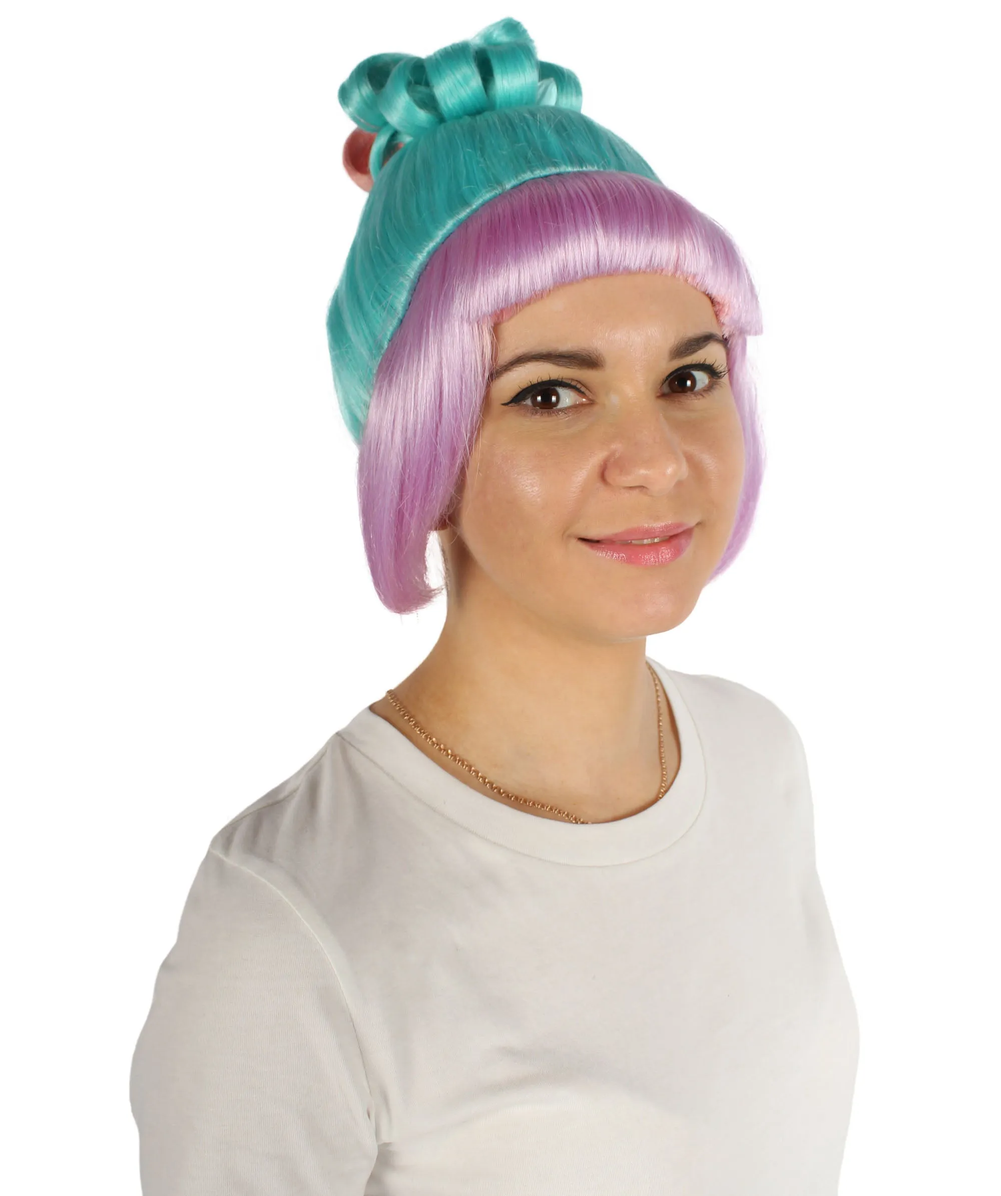 HPO Adult Women's Halloween Animated Lucy Updo Wig | Multiple Color Options