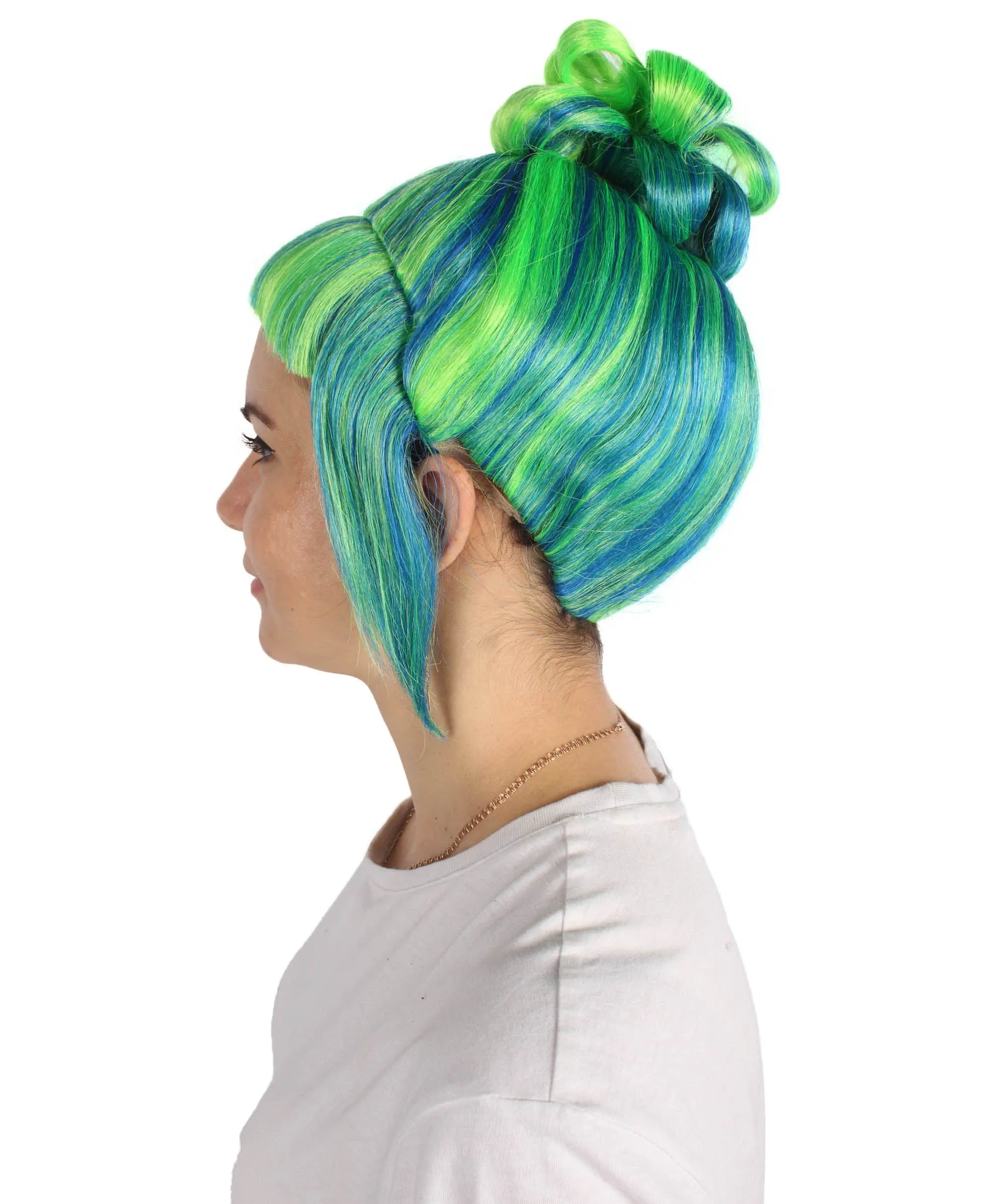 HPO Adult Women's Halloween Animated Lucy Updo Wig | Multiple Color Options