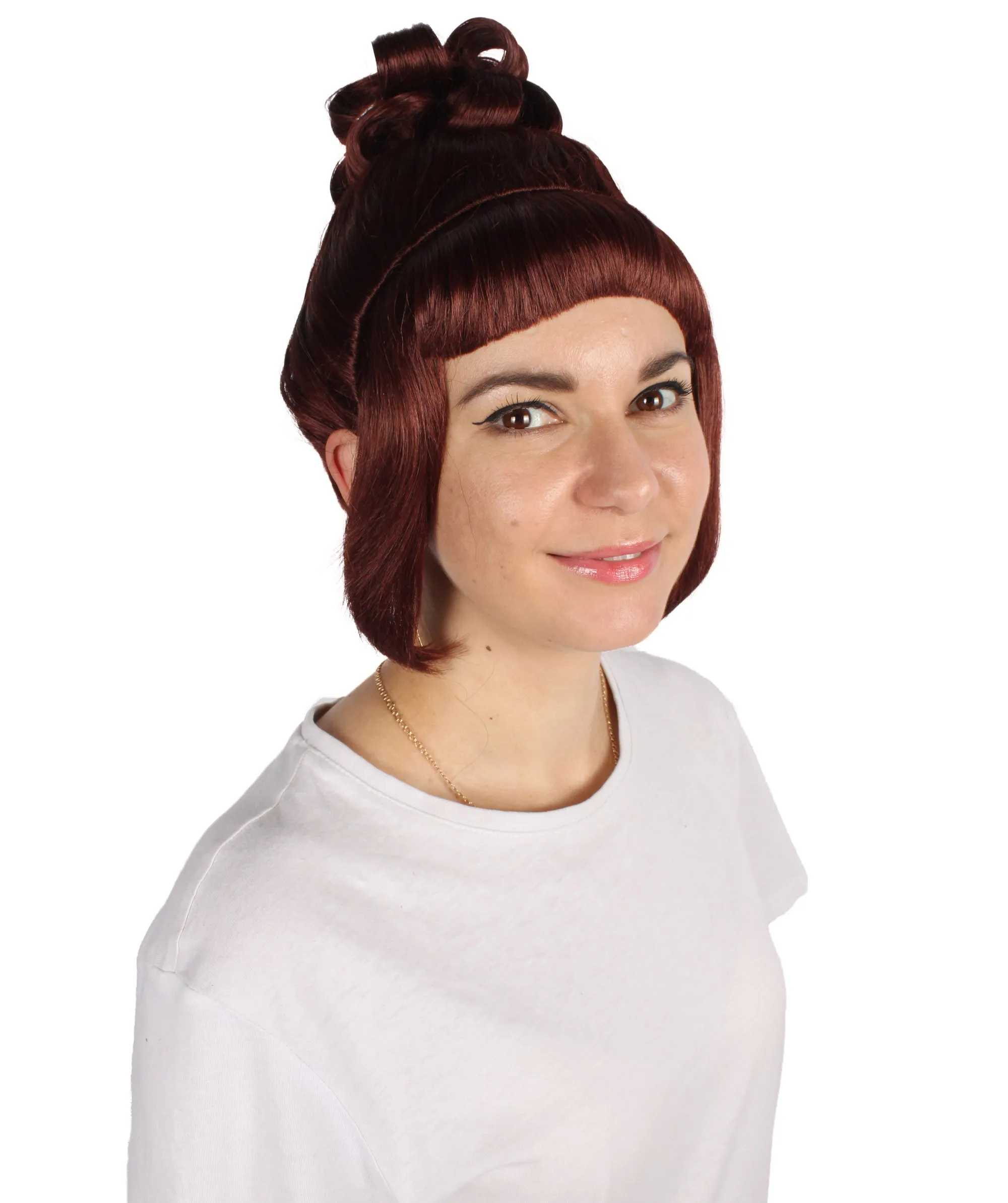 HPO Adult Women's Halloween Animated Lucy Updo Wig | Multiple Color Options