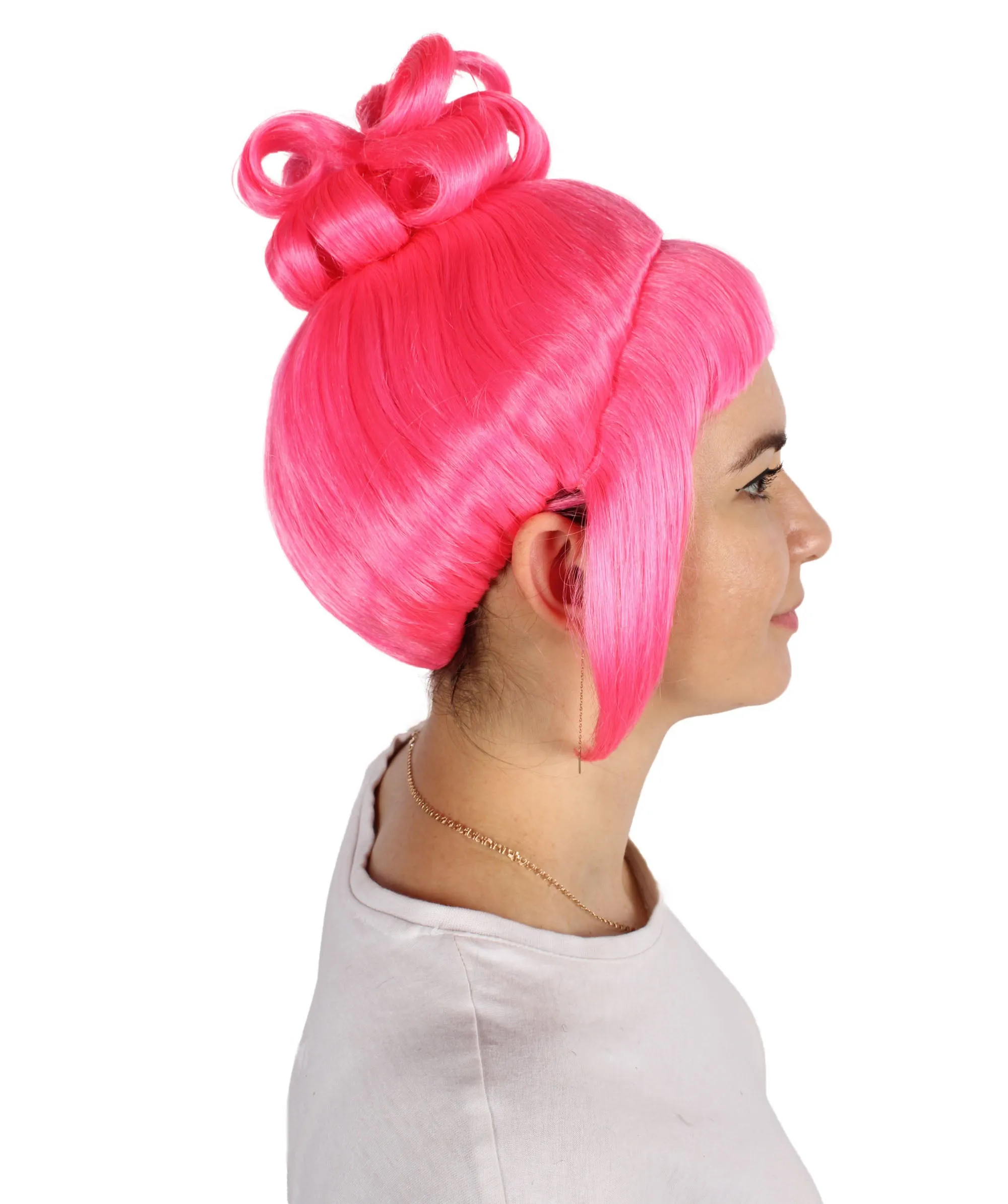 HPO Adult Women's Halloween Animated Lucy Updo Wig | Multiple Color Options