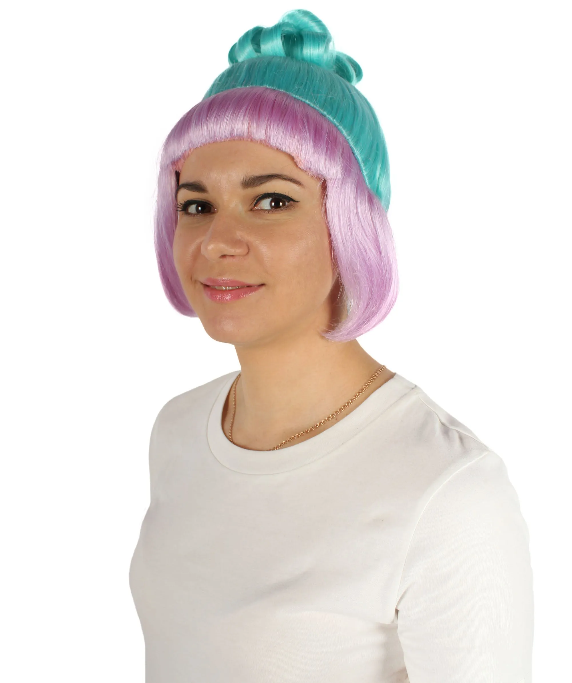 HPO Adult Women's Halloween Animated Lucy Updo Wig | Multiple Color Options