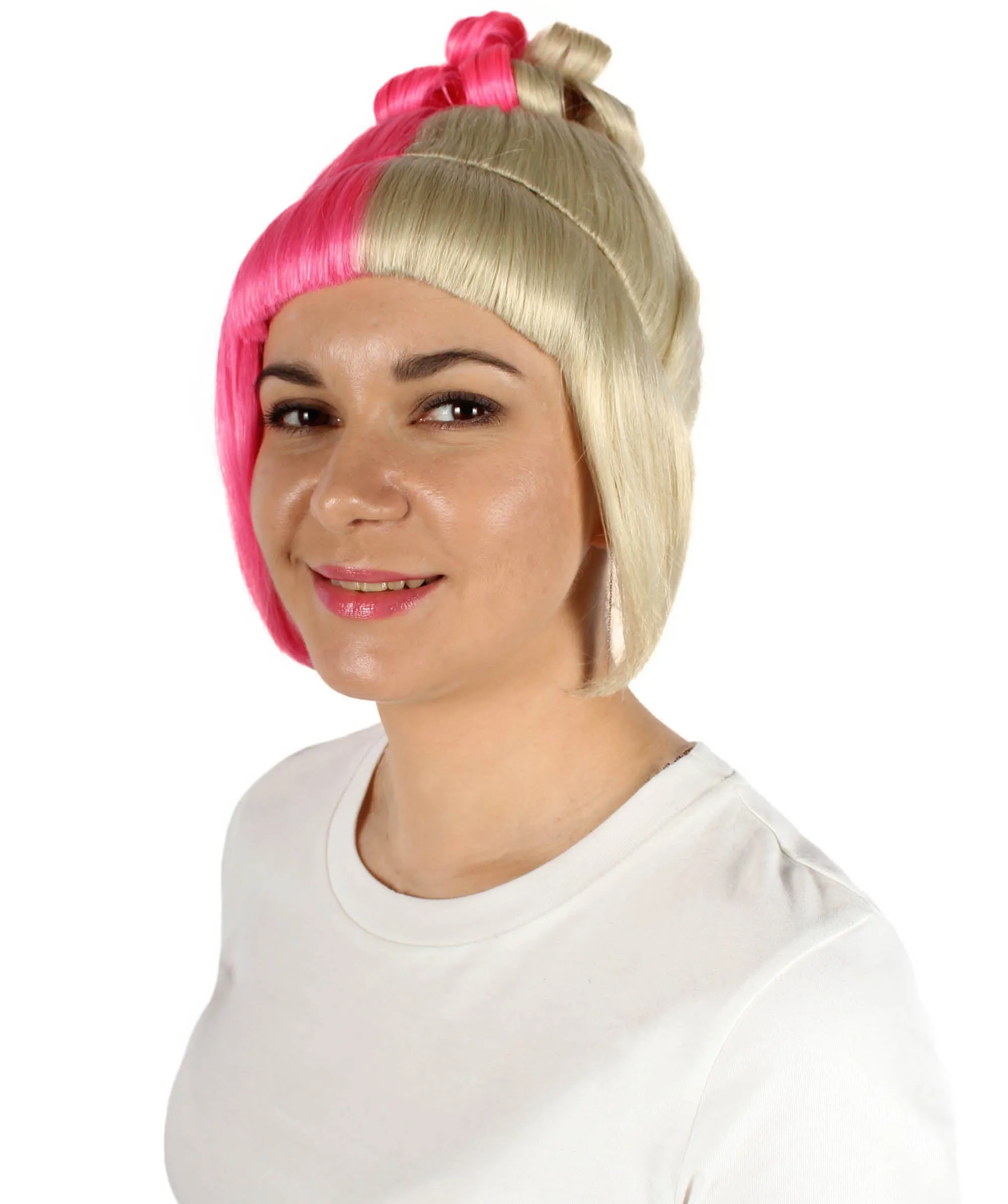 HPO Adult Women's Halloween Animated Lucy Updo Wig | Multiple Color Options