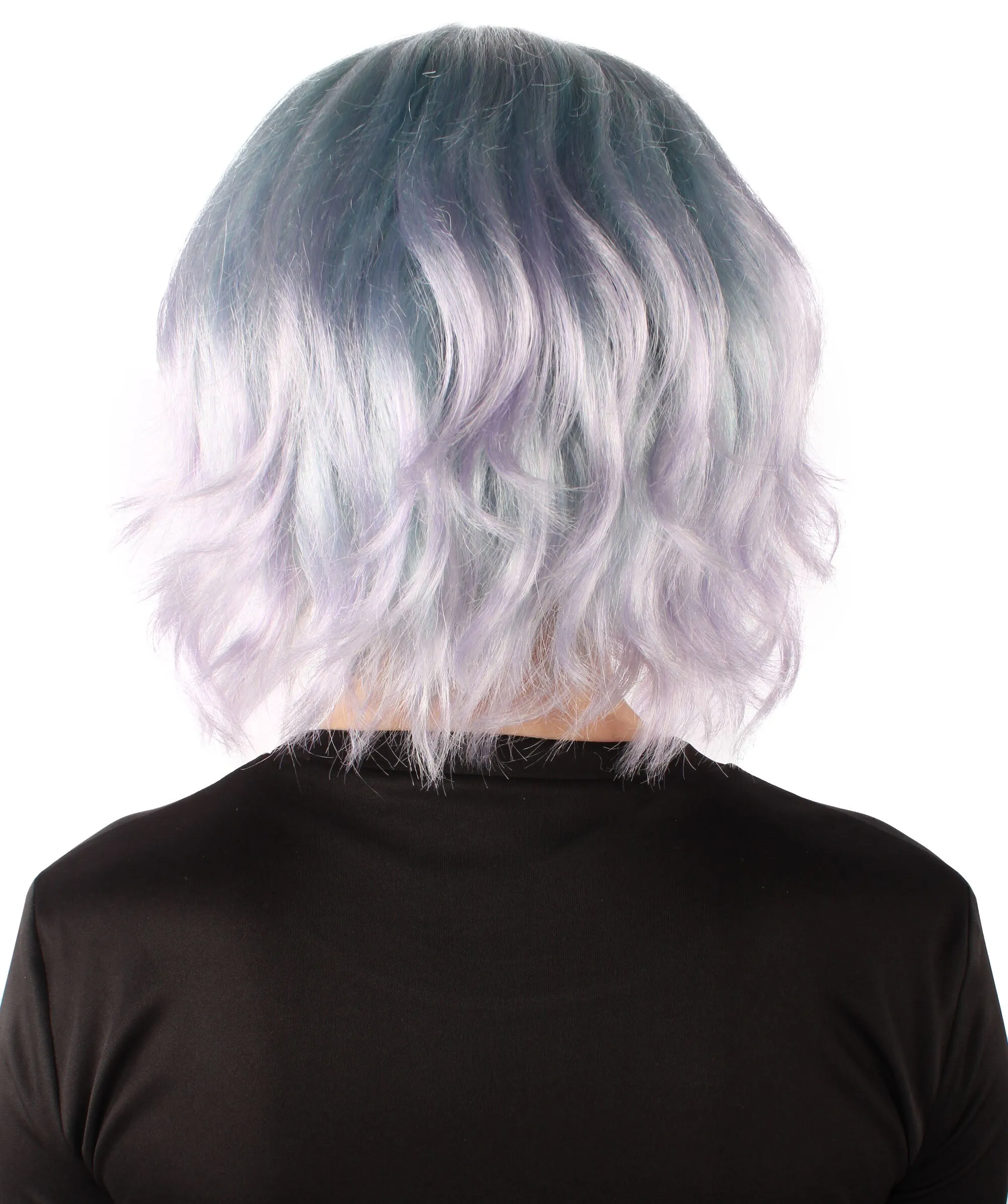 HPO Adult Women's Japanese Twin Sister Blue Anime Wig, Perfect for Halloween and Cosplay, Flame-retardant Synthetic Fiber