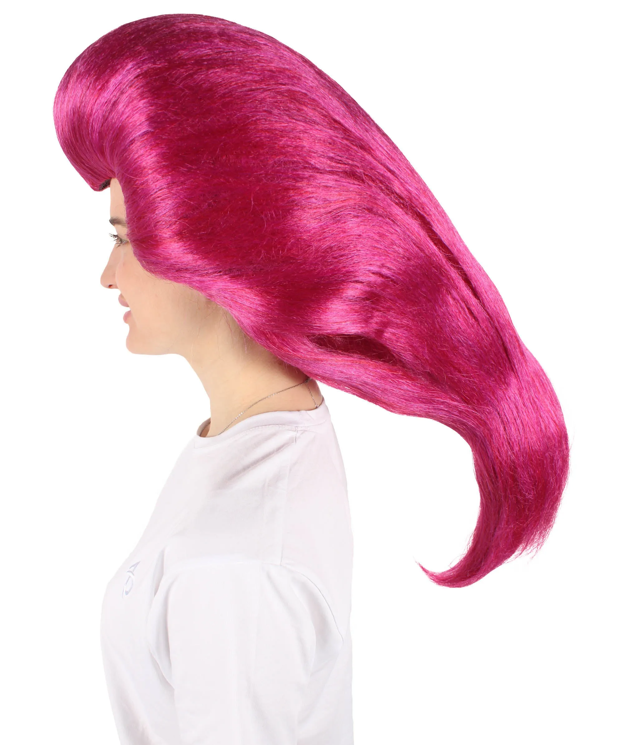 HPO Adult Women’s Monster Anime Pink Villain Wig| Perfect for Halloween| Premium Breathable Capless Cap