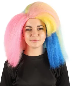 HPO Adult Women’s Rainbow Cut Afro Wig | Perfect for your Halloween & Cosplay Party!
