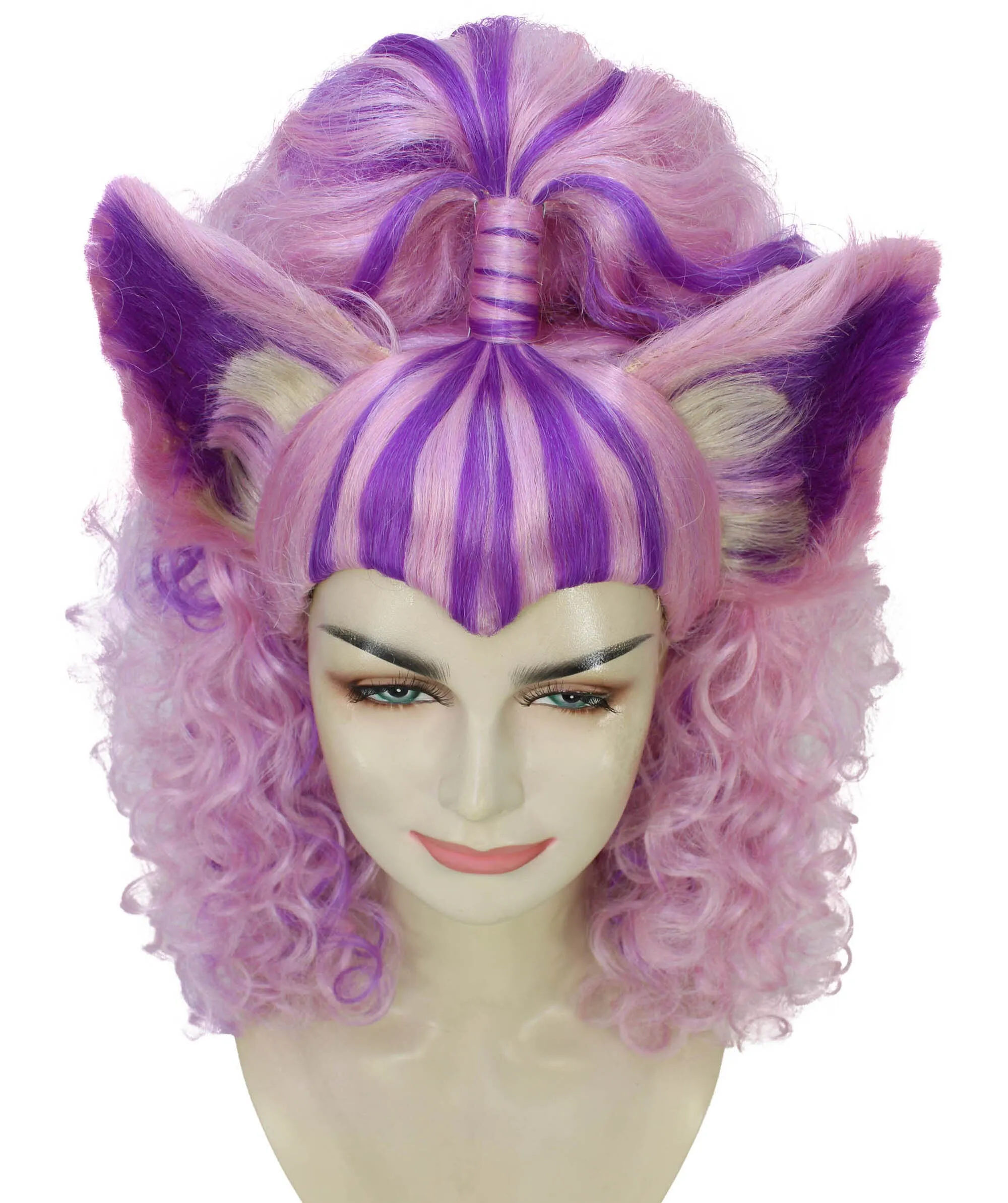 HPO Adult Women's Royaly Queen Curly Purple Wig| Perfect for Cosplay| Flame-retardant Synthetic Fiber