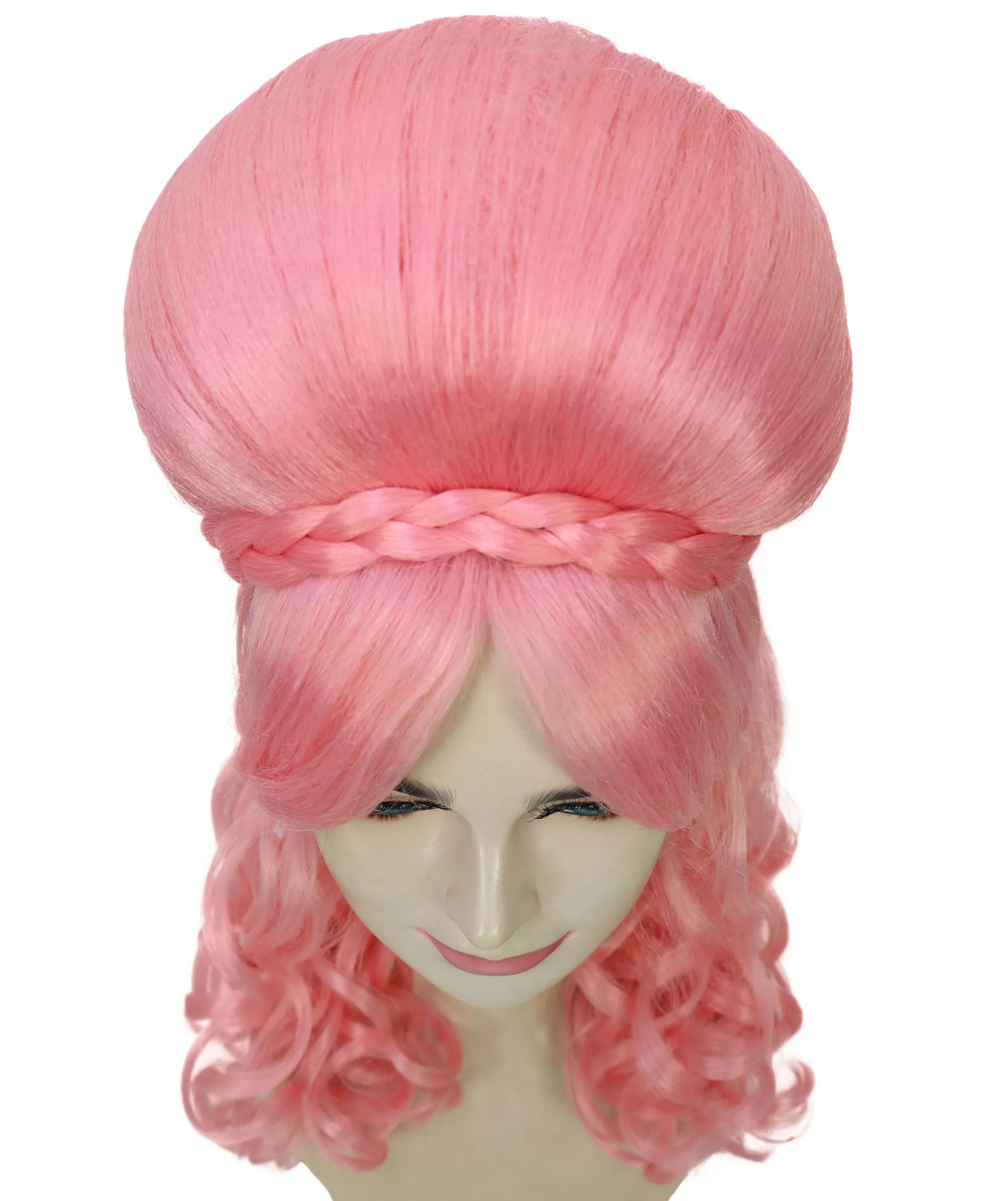 HPO Adult Women’s Victorian Multiple Color Options  Wig Updo with Bangs,   Breathable Capless Cap, Flame-retardant Synthetic Fiber