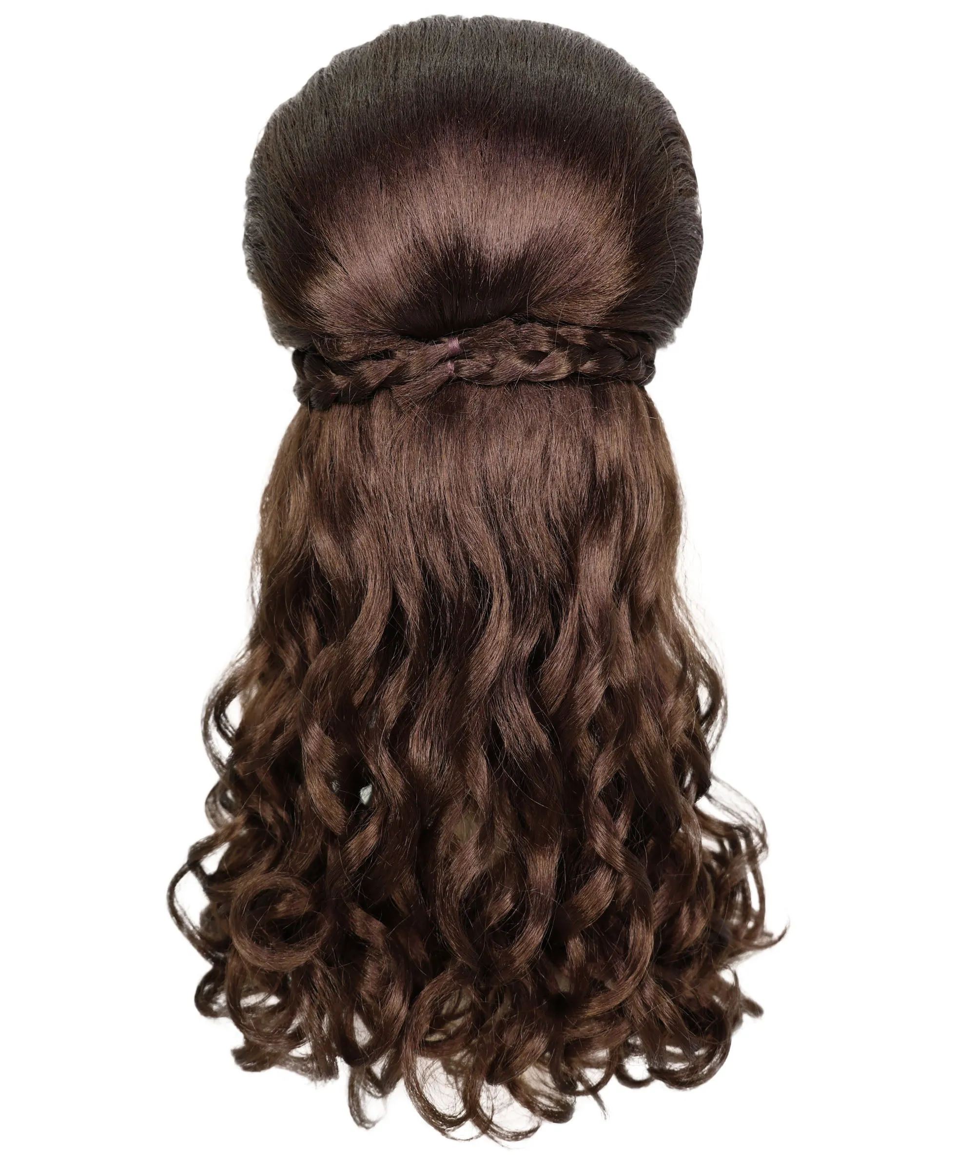 HPO Adult Women’s Victorian Multiple Color Options  Wig Updo with Bangs,   Breathable Capless Cap, Flame-retardant Synthetic Fiber