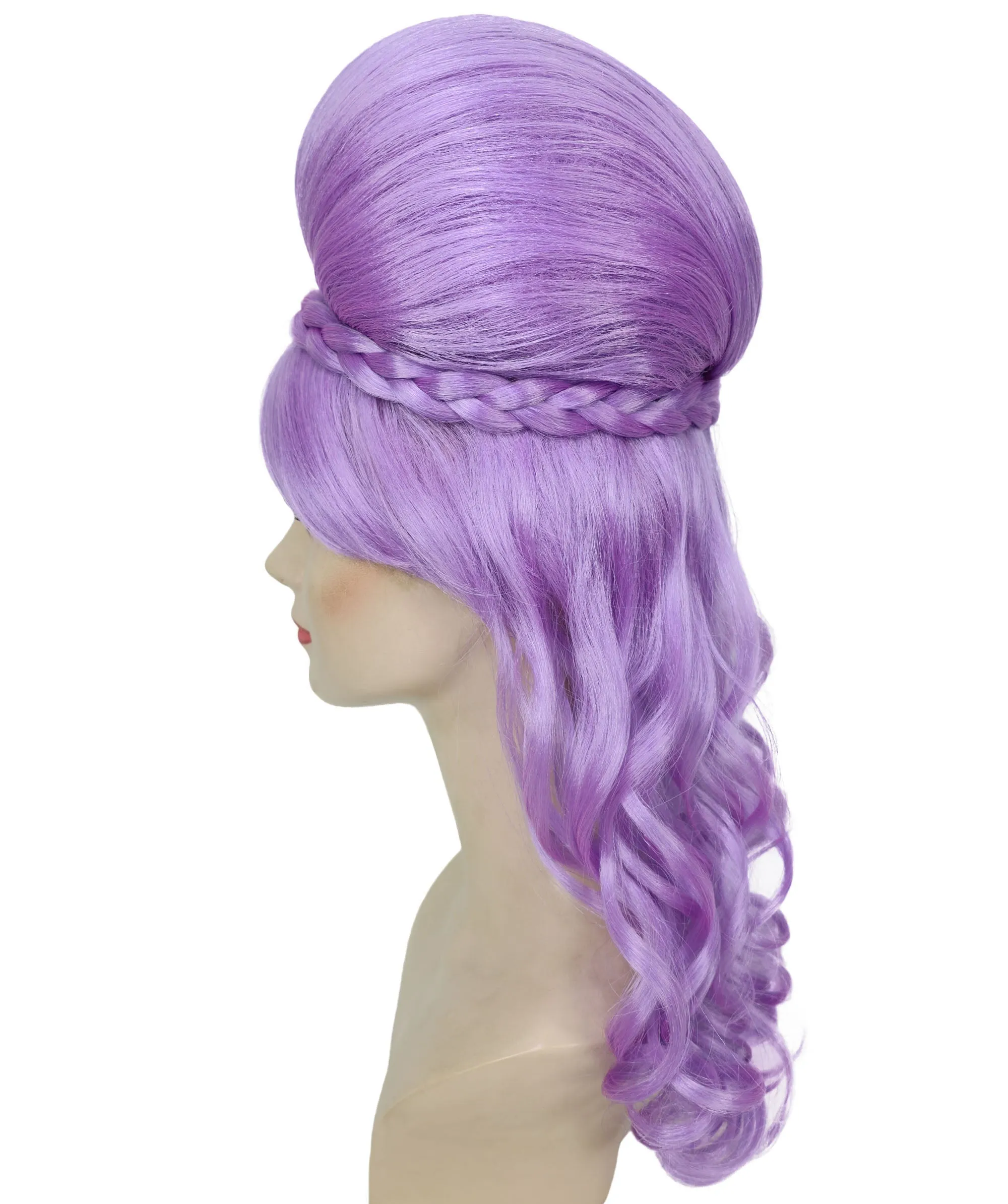 HPO Adult Women’s Victorian Multiple Color Options  Wig Updo with Bangs,   Breathable Capless Cap, Flame-retardant Synthetic Fiber