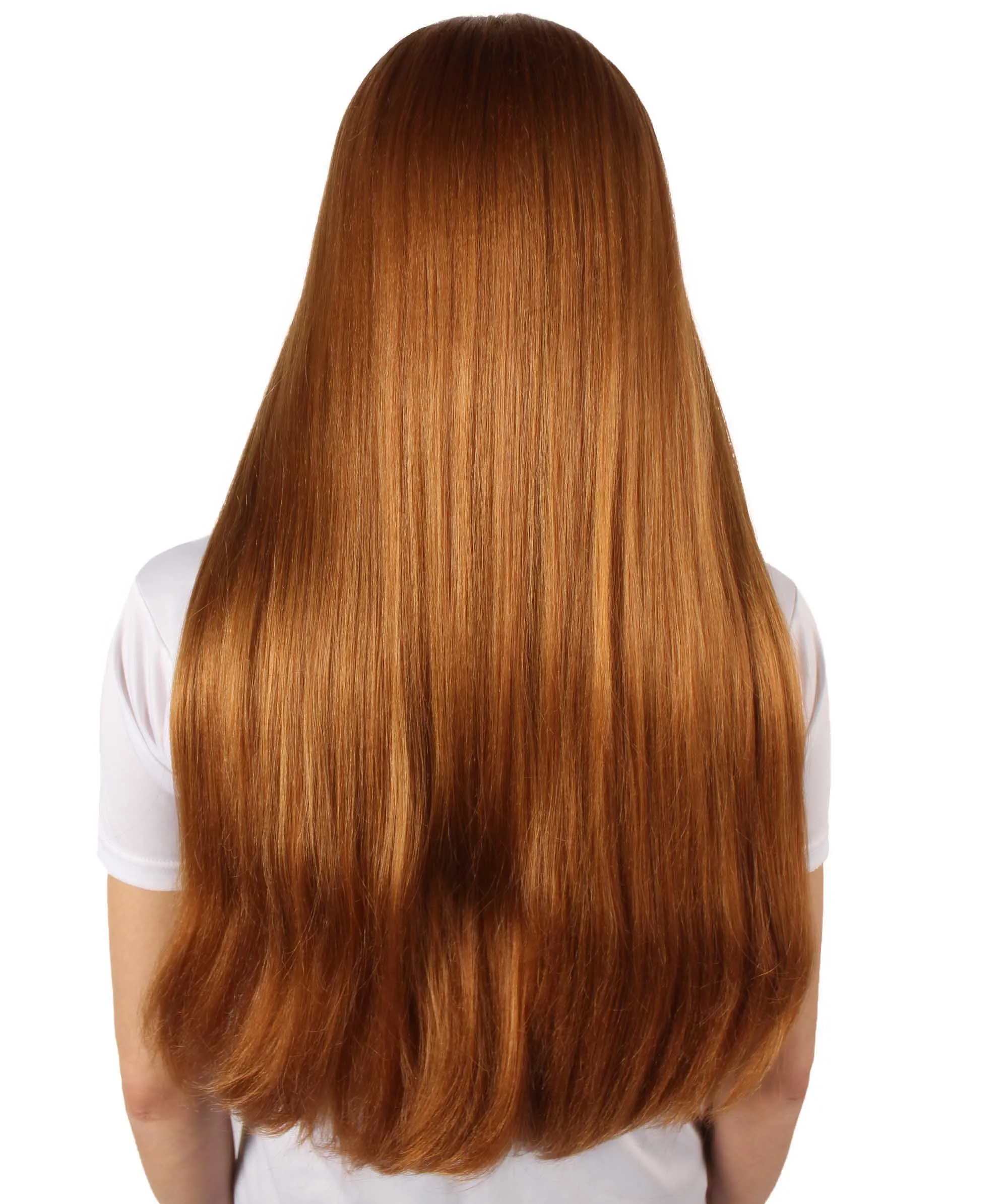 HPO Adult Women's Video Game Pointy Ears Princess Brown Wig with Woven Braids