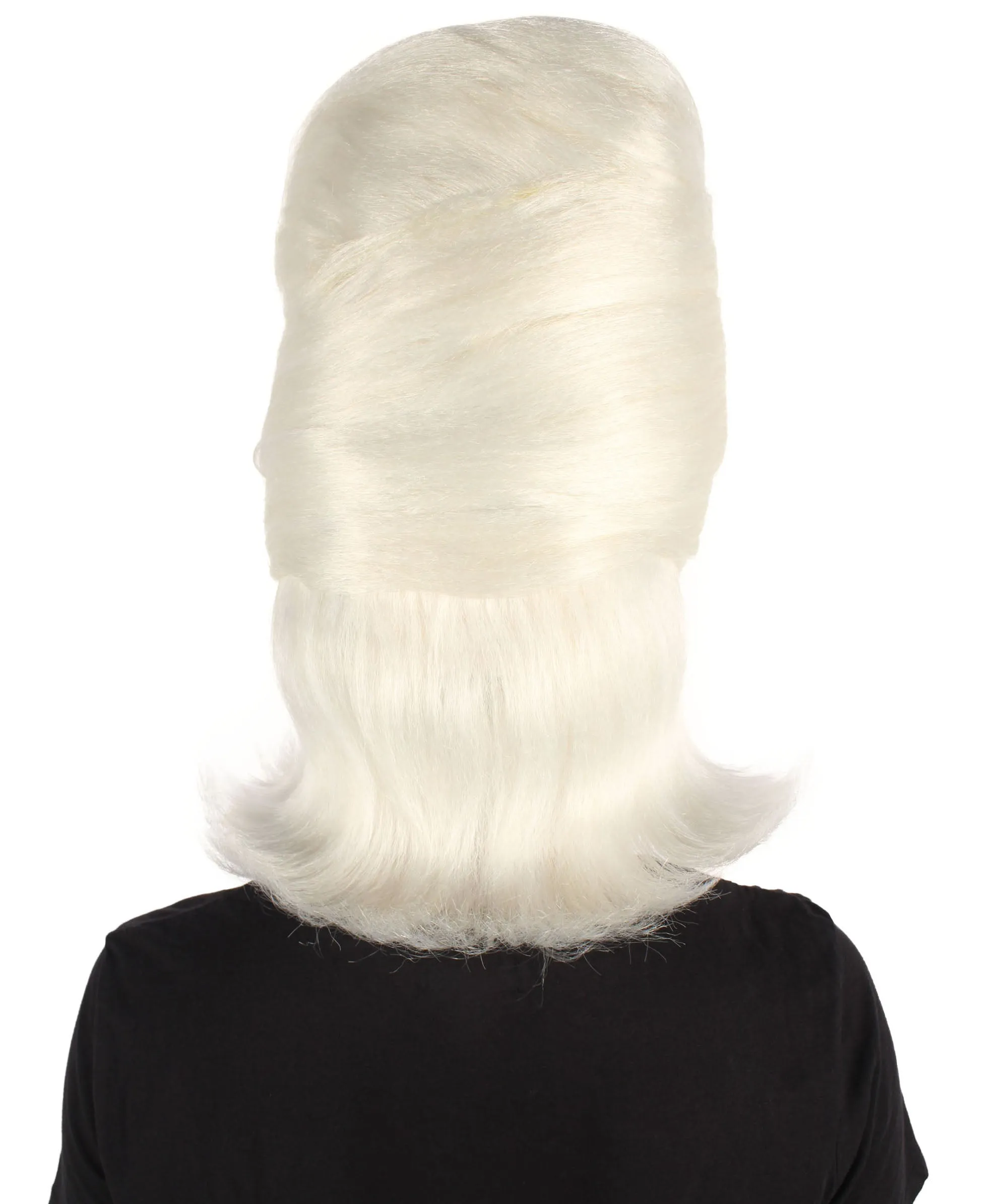 HPO Adult Women's White Drag Queen Beehive Wig for Cosplay